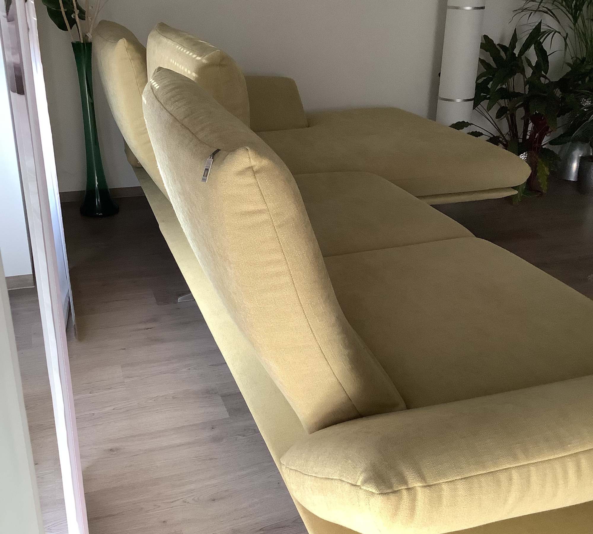 Francis Sofa Récamiere Rechts Textil Metall Grün