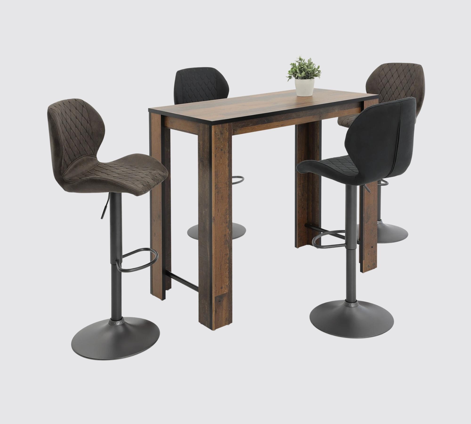 Bartisch Altholz Dekor Dunkelbraun