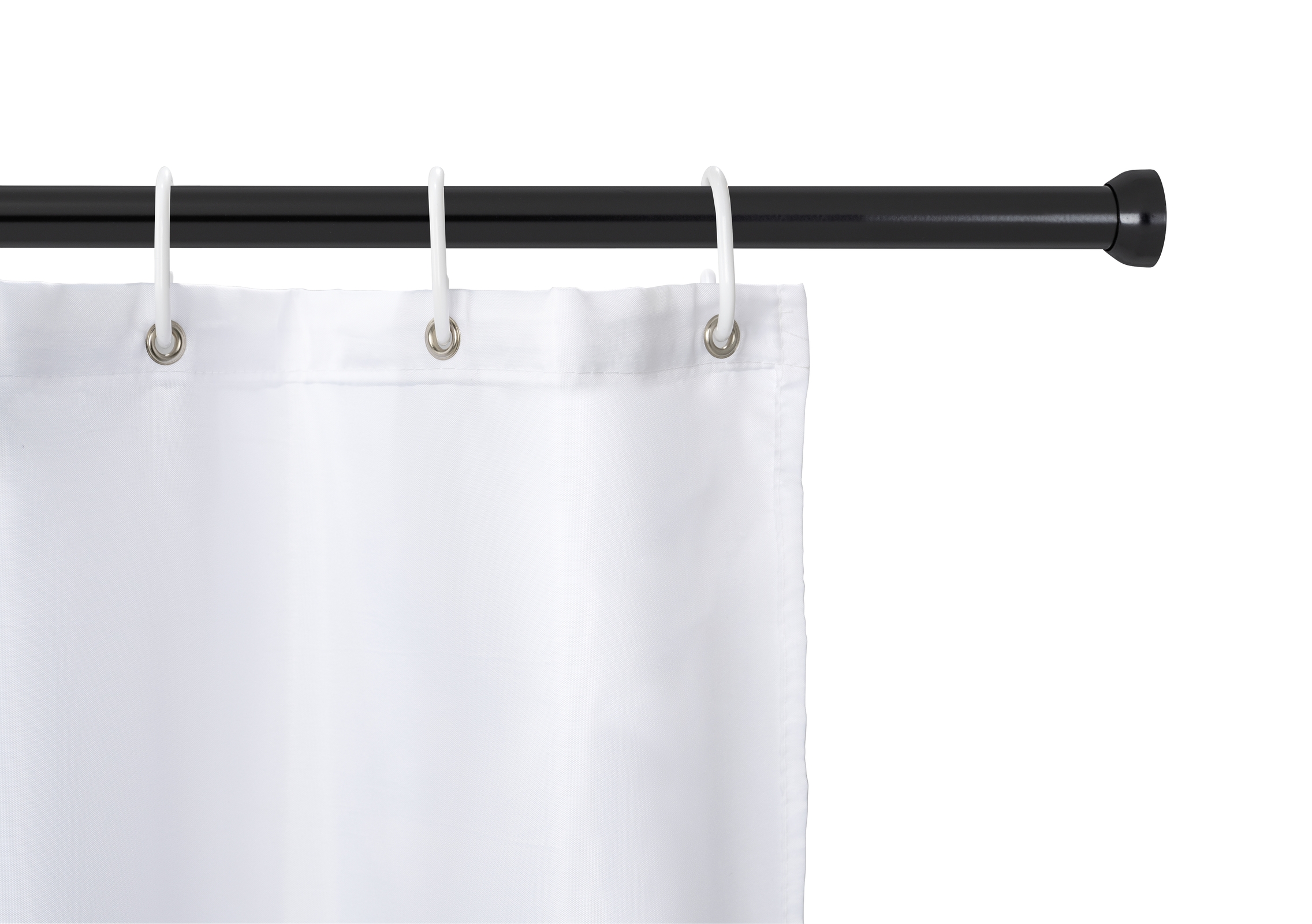Touws Telescopic Shower Rod Aluminium Black