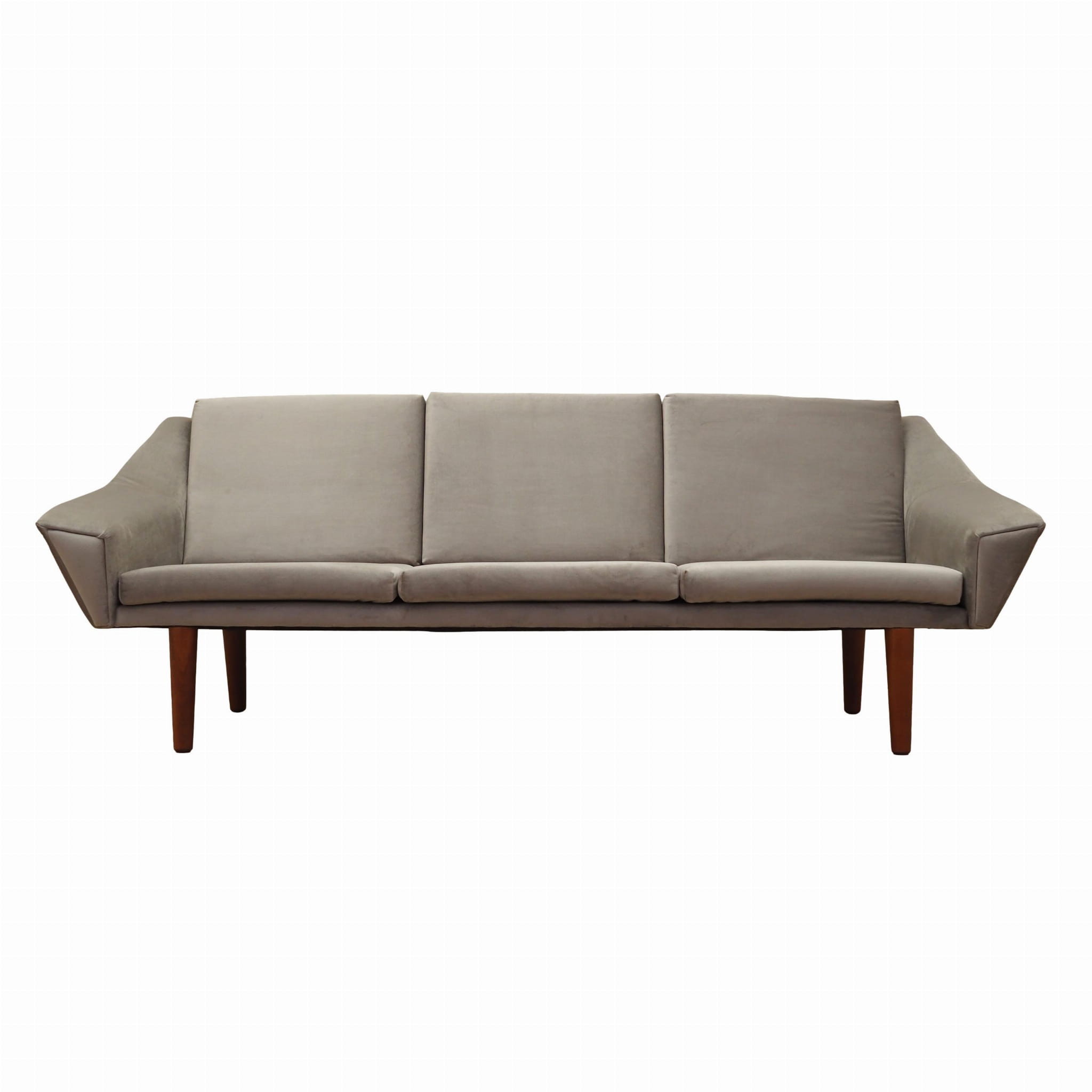 Sofa 3-Sitzer Textil Grau 1980er Jahre