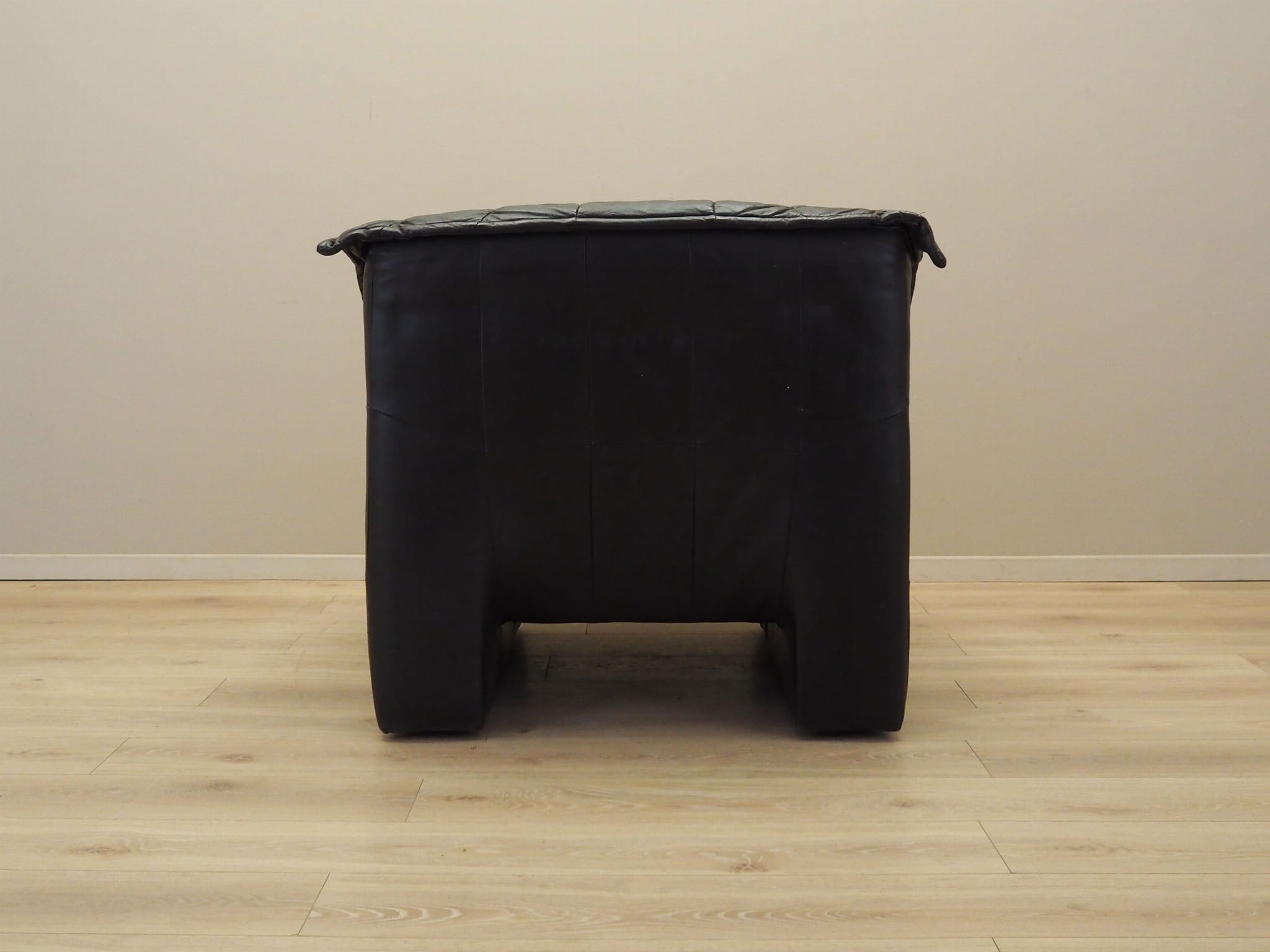 Armlehnsessel Leder Schwarz 1960er Jahre