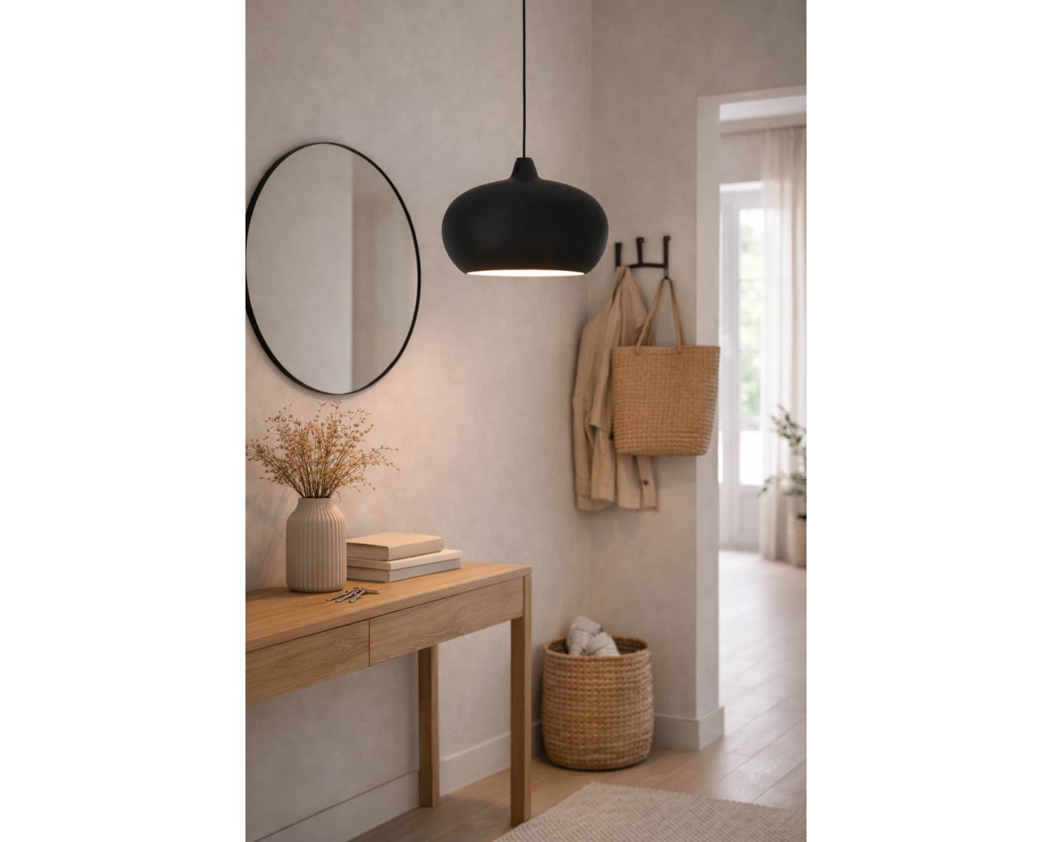 Apple Pendant Light Matte Black