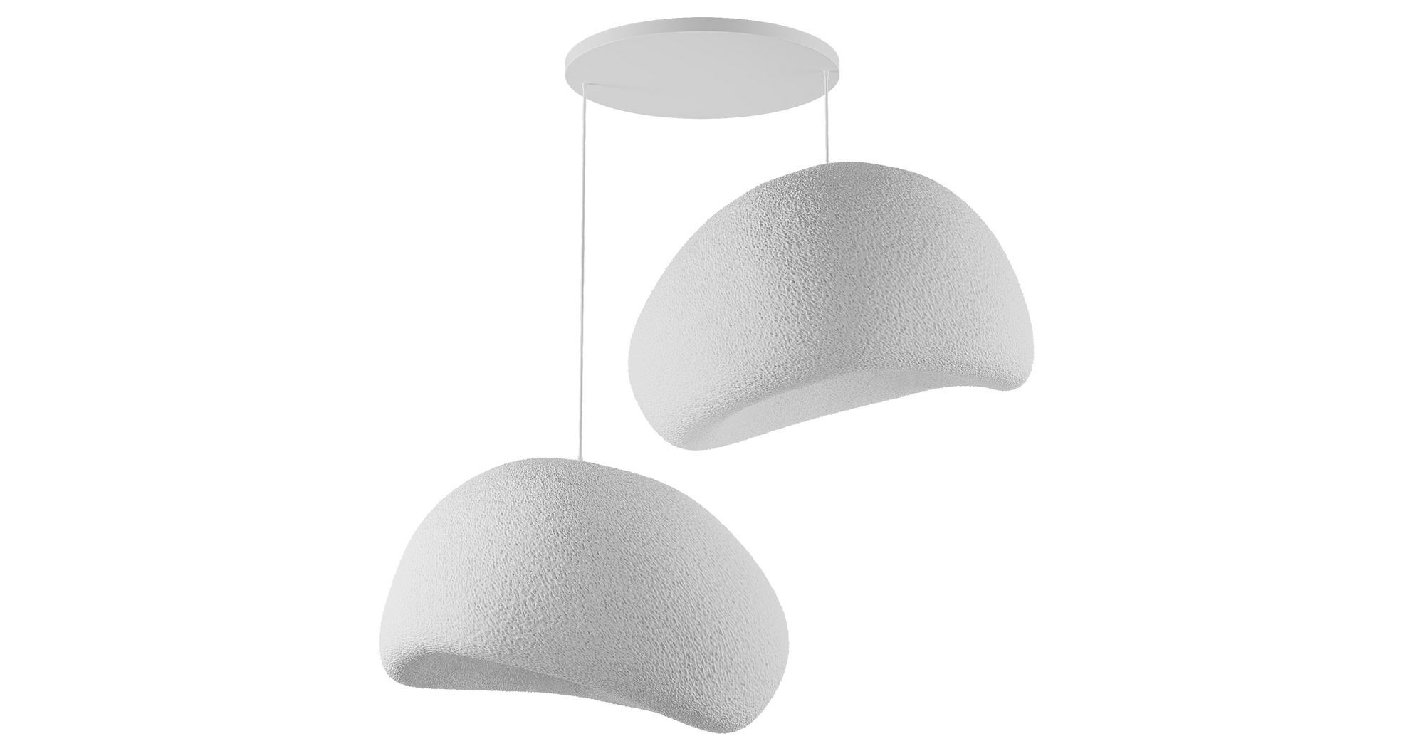 2-Flammig Wabi Sabi Dustfalls Pendelleuchte Weiß