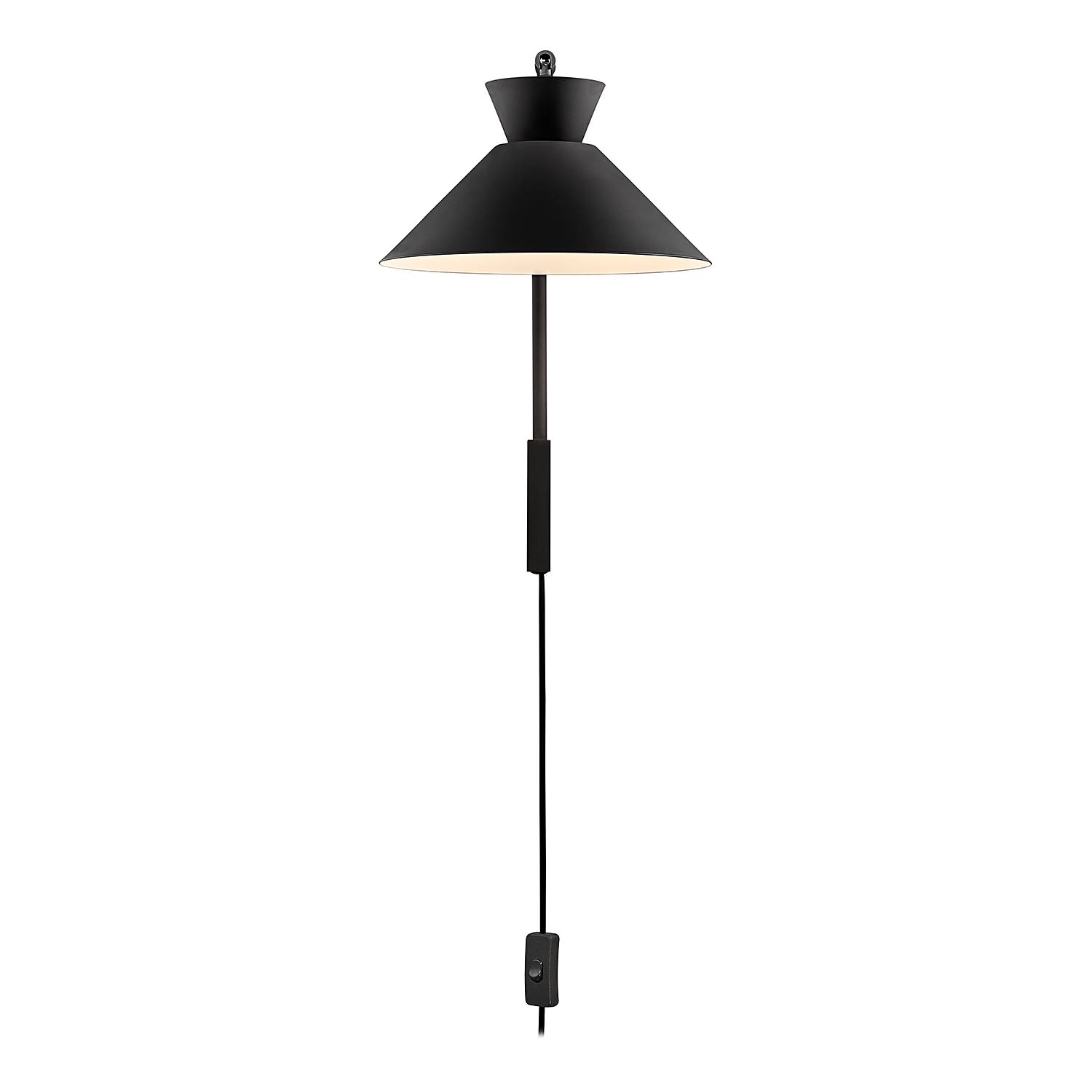 Dial Wandleuchte Aluminium Schwarz 1-flammig