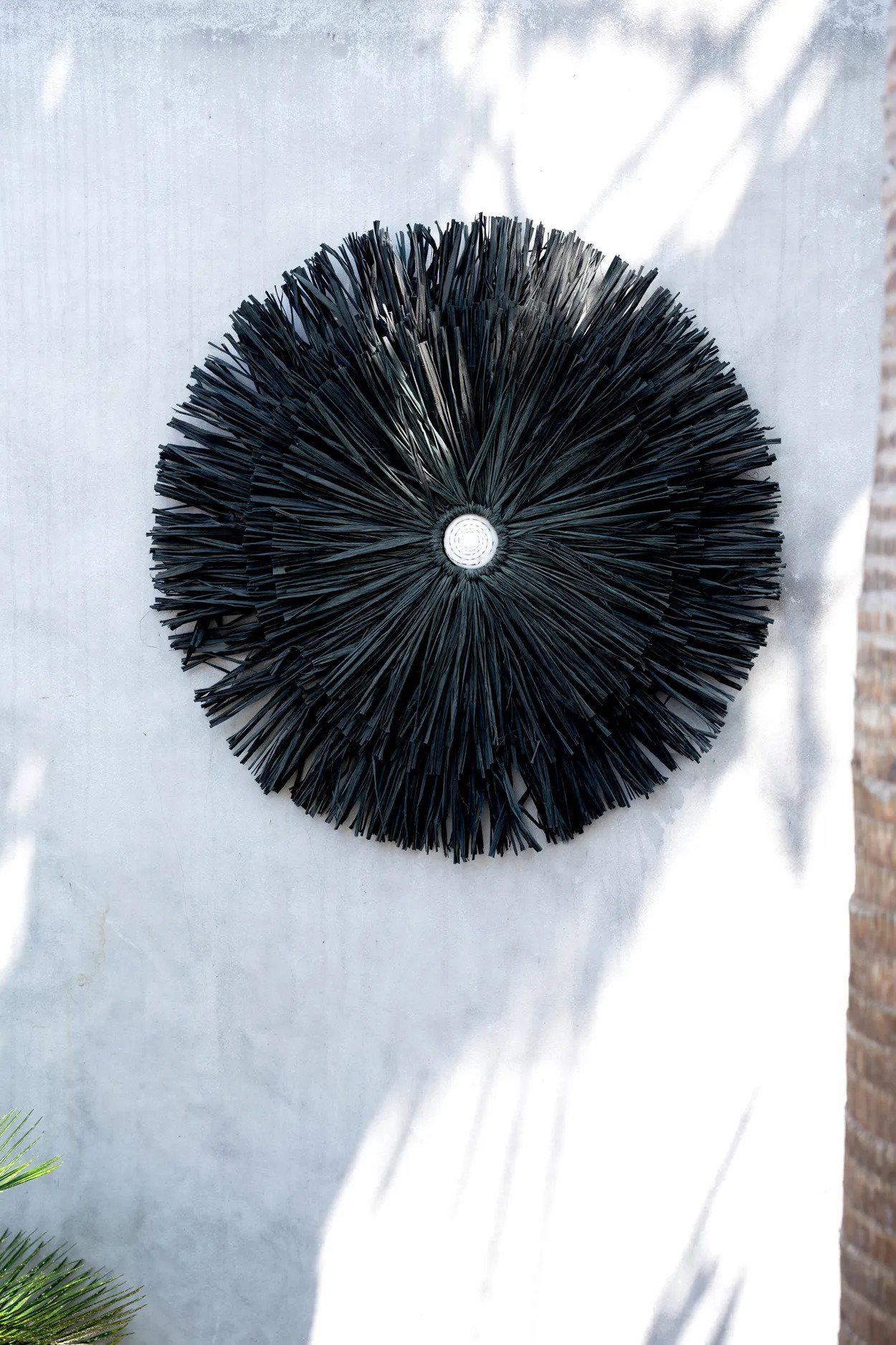 Juju Wanddeko Raffia Schwarz