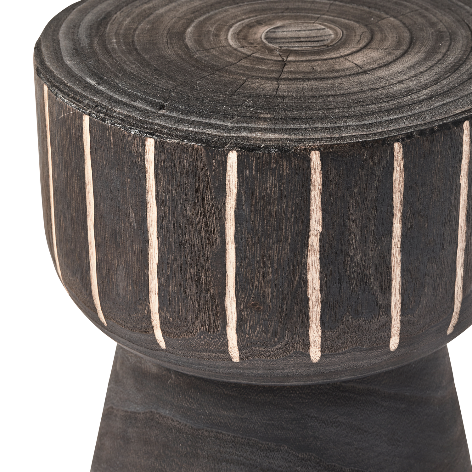 2x Perry Stool Wood Dark Brown