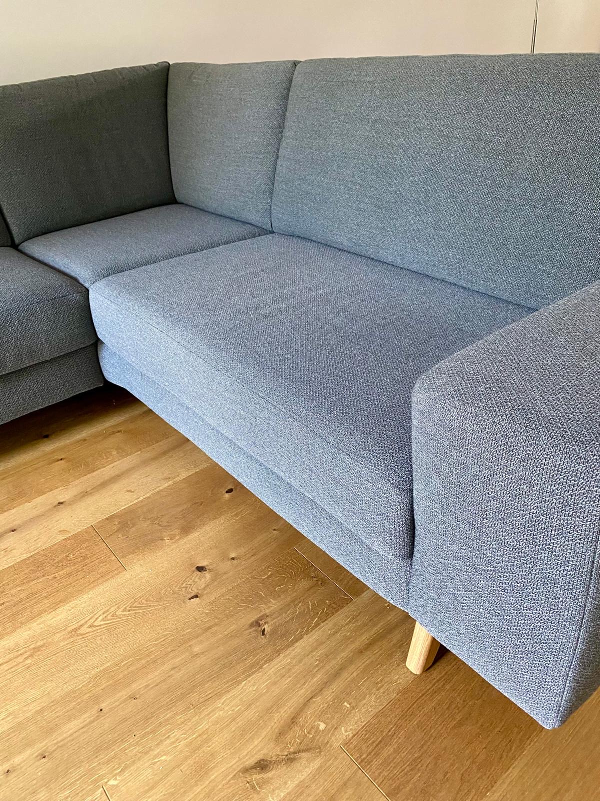 Ecksofa Baumwolle Grau