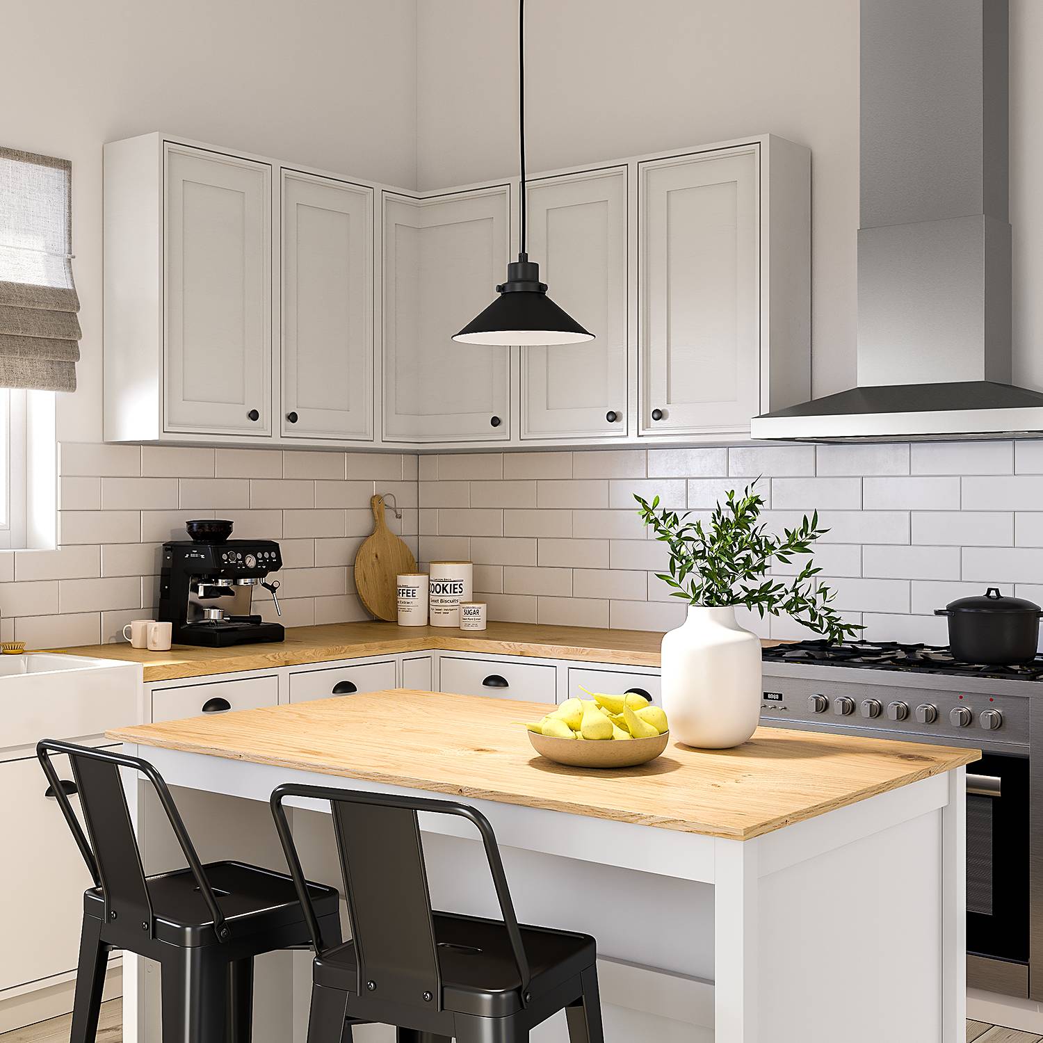 Pendant lamp Alaska 1-light Black