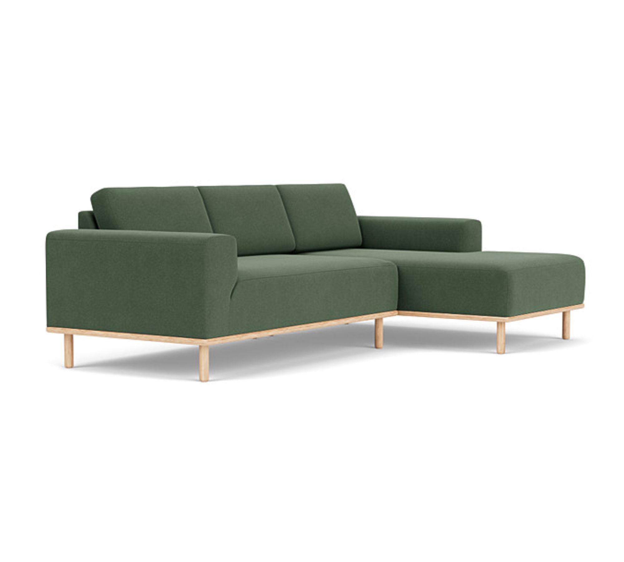 Vilmar Sofa 3-Sitzer Récamiere Rechts Cura Dark Green