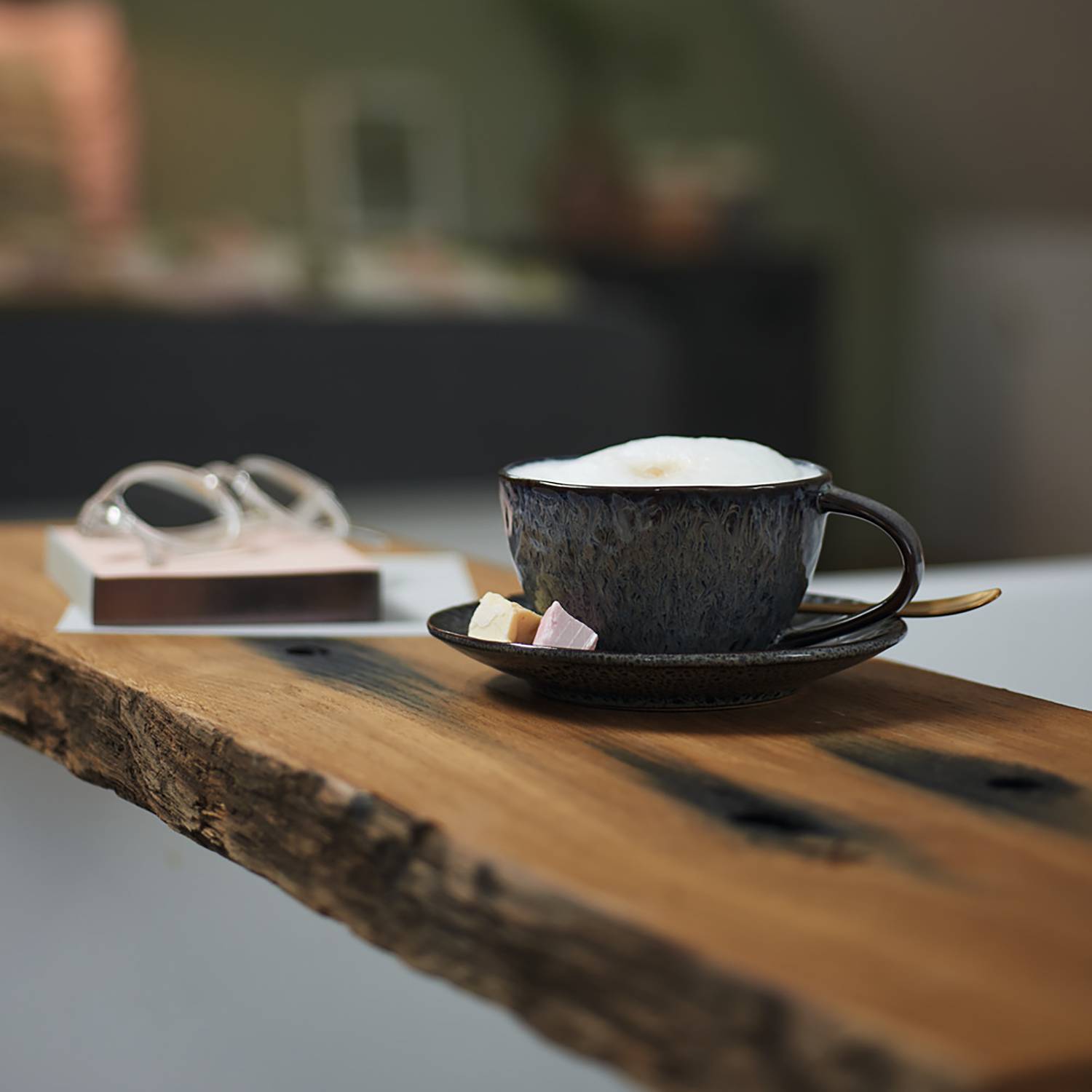 Matera Keramiktasse 4er-Set Keramik Anthrazit 180ml