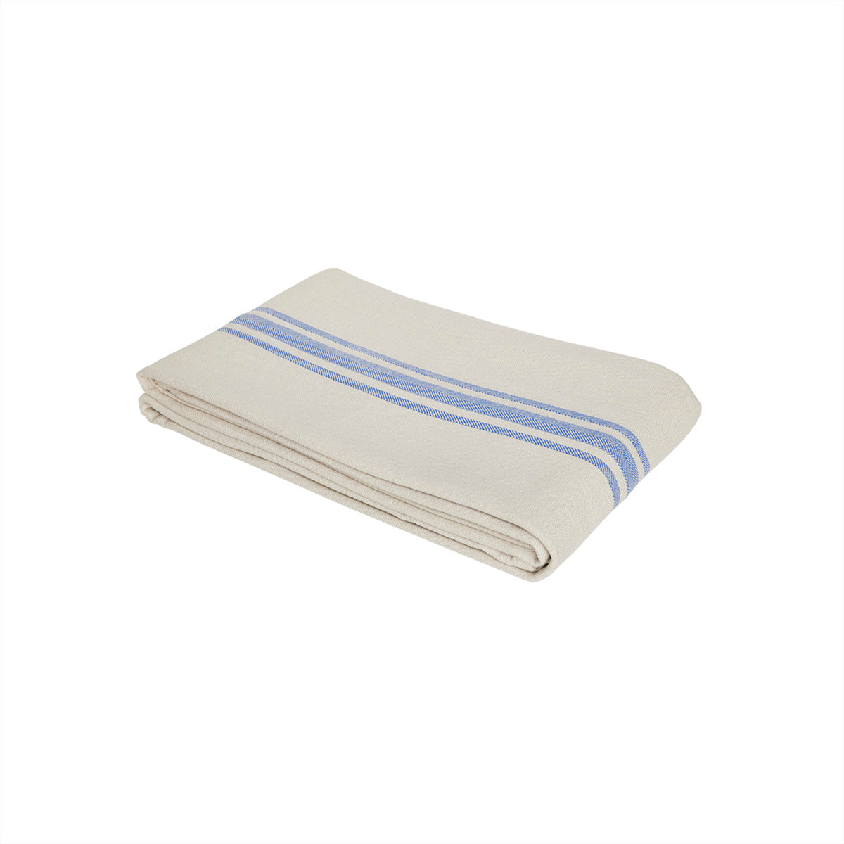 Linu Tischdecke Bio-Baumwolle Blau Weiß 200x140cm