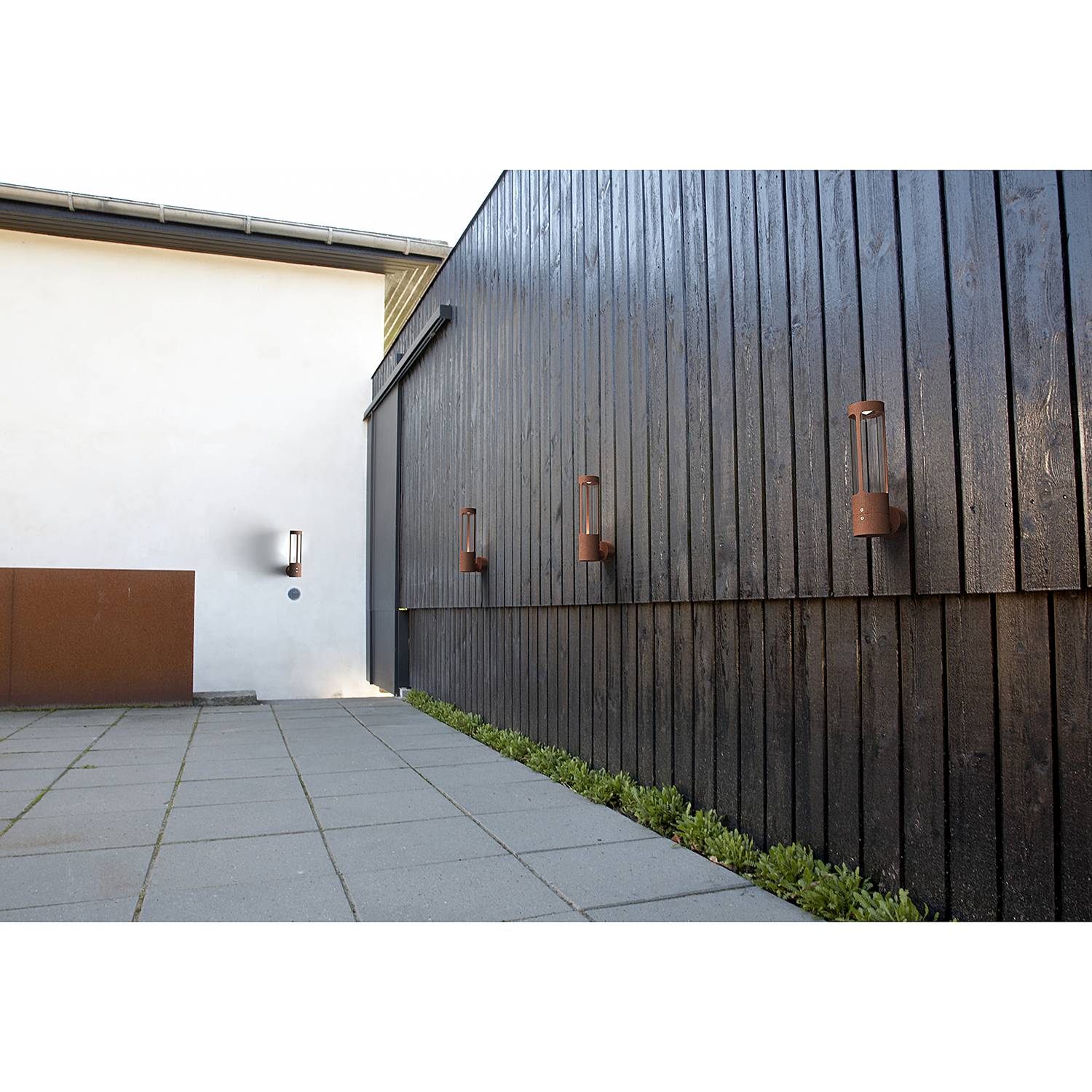 Helix Wall Light Steel Rust Brown