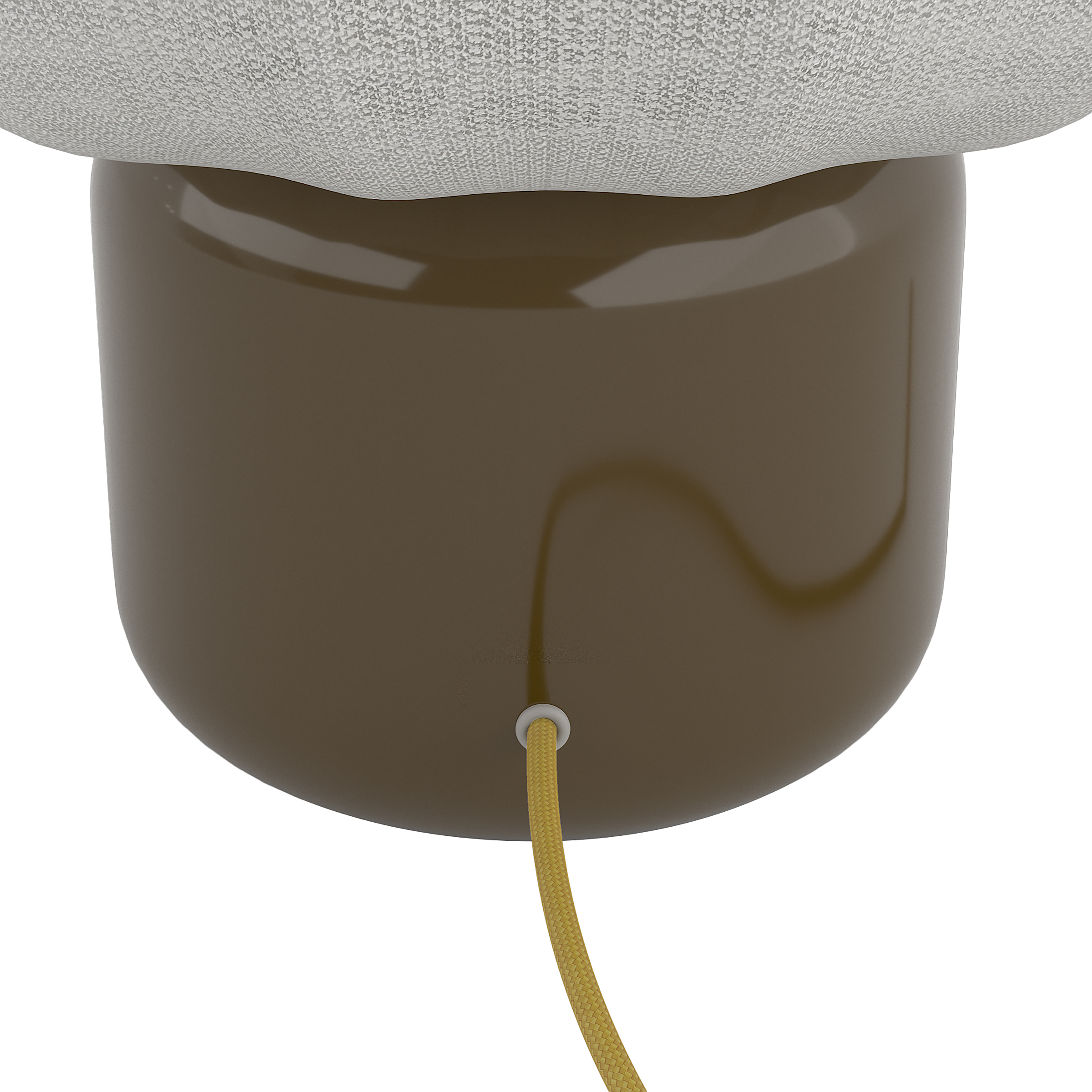 Brisa Tischleuchte 1-flammig Baumwollstoff Milchglas Grün