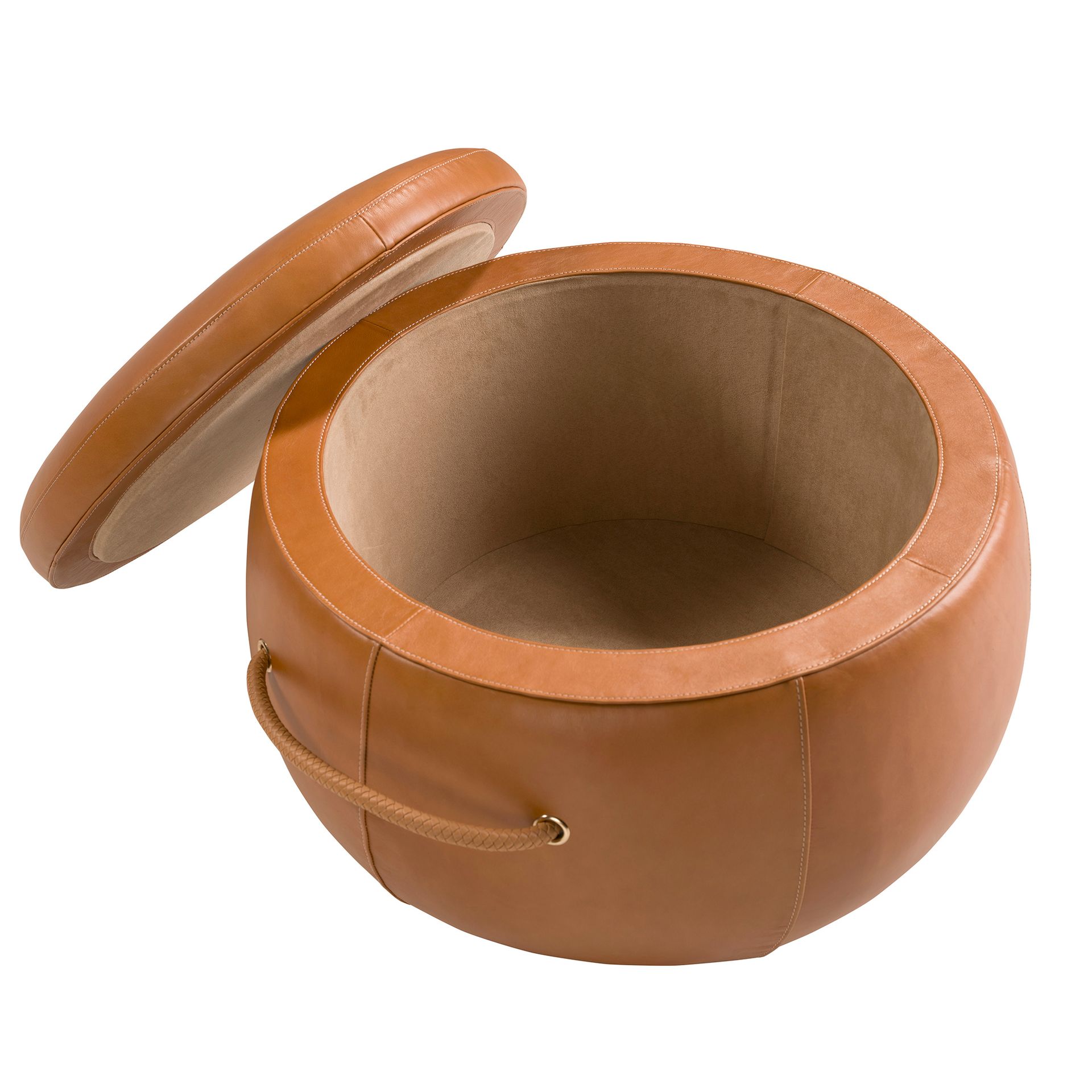 Sitzpuff aus Kamelleder 5171