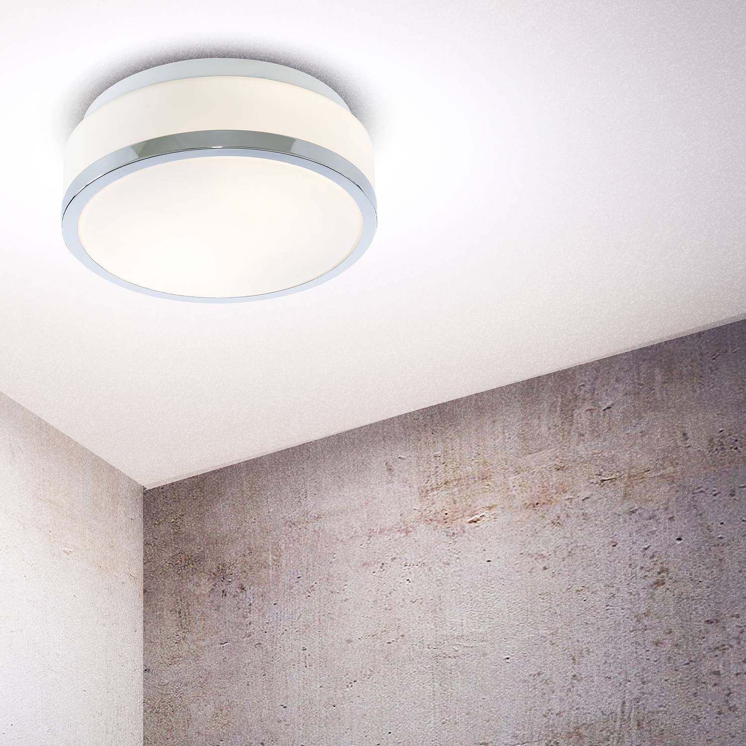 Bathroom light Discs II Frosted glass White