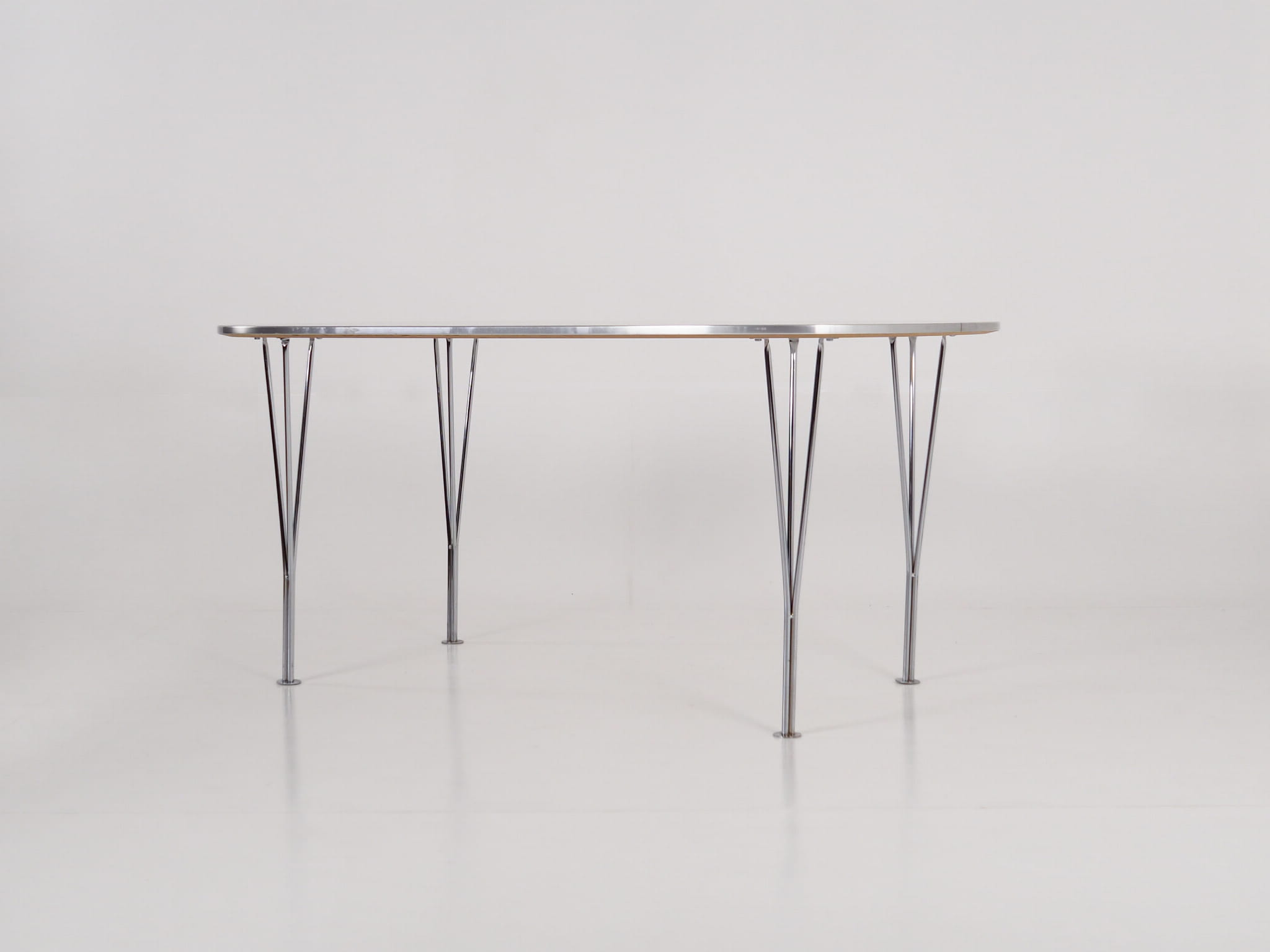 Vintage Tisch Metall Grau 1980er Jahre