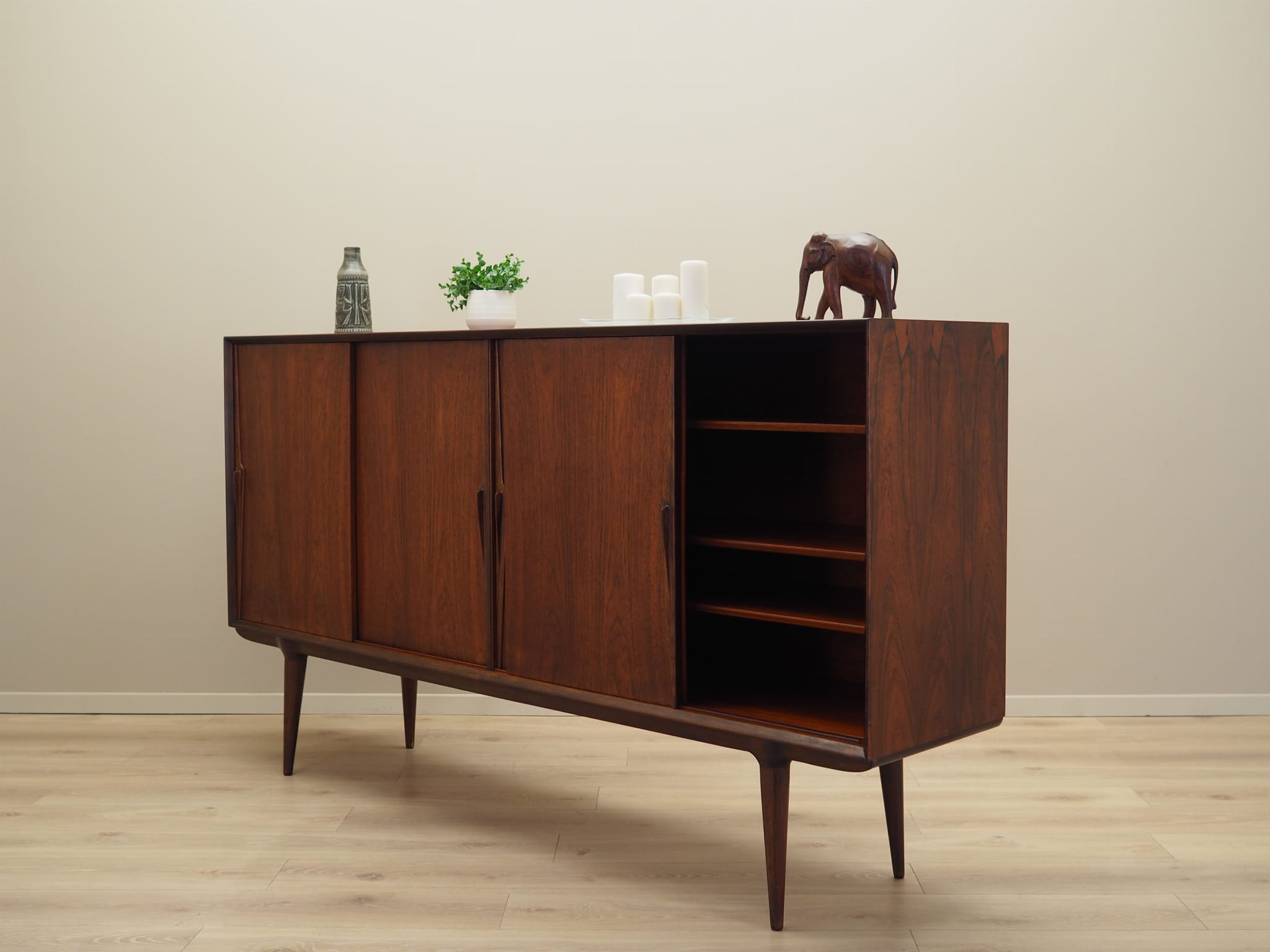 Highboard Rosenholz Braun 1970er Jahre