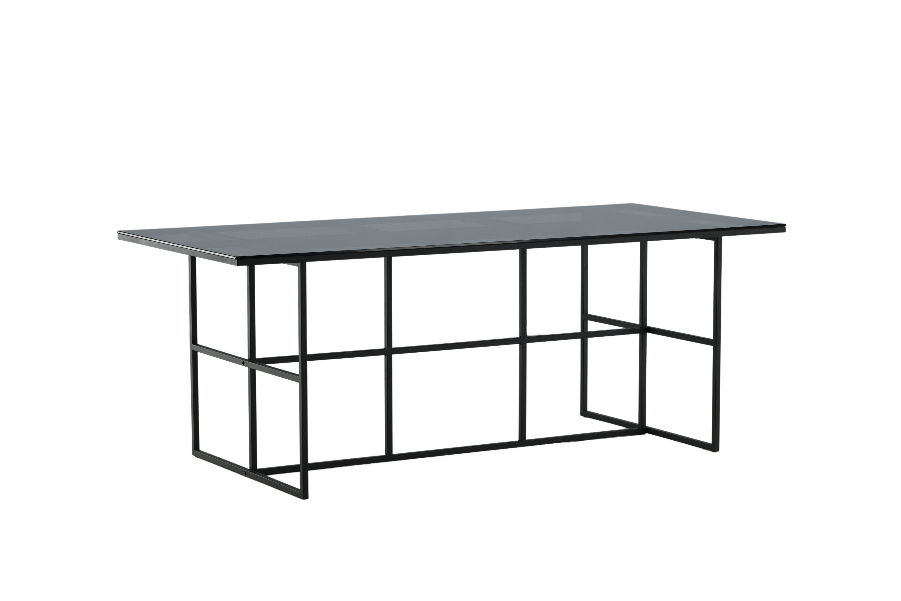 Leif Dining Table Black Smoked Glass