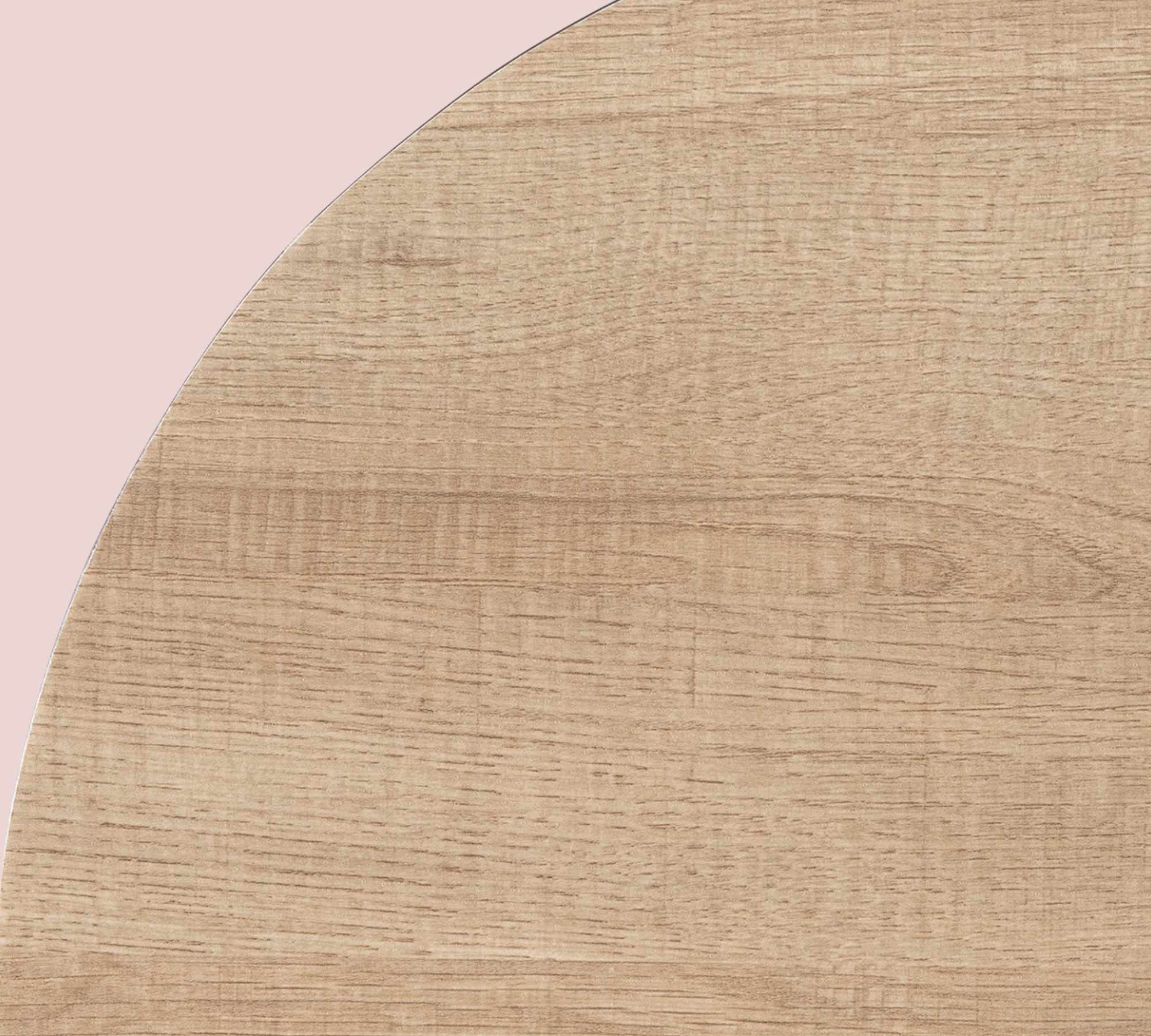 Round side table Oak decor Brown Black