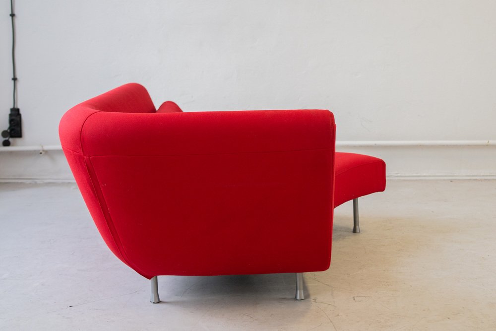 Vintage Yang Modulares Sofa Kvadrat Divina-Stoff Rot