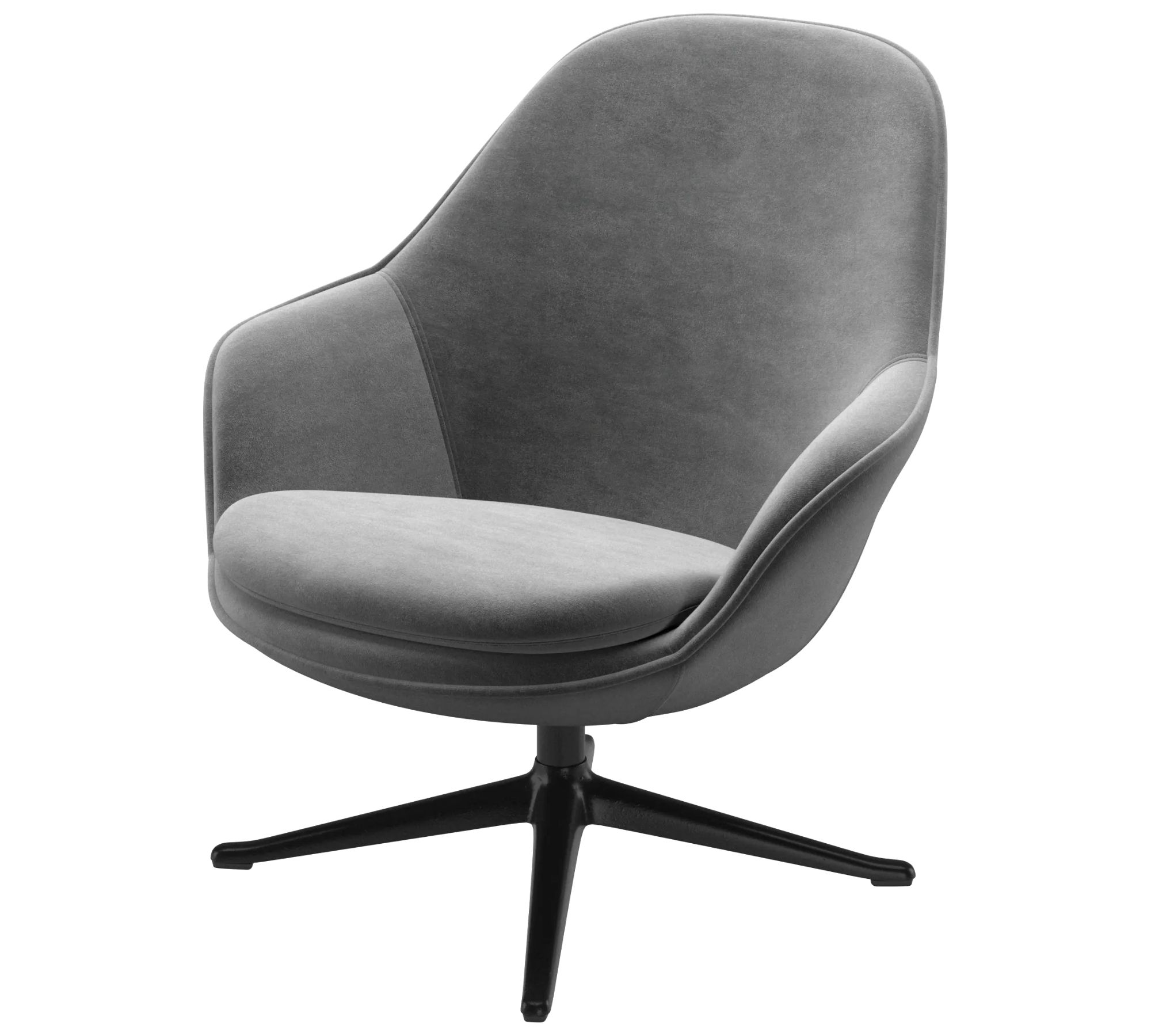 Adelaide Sessel Velvet Stoff 3030 Aluminium Grau