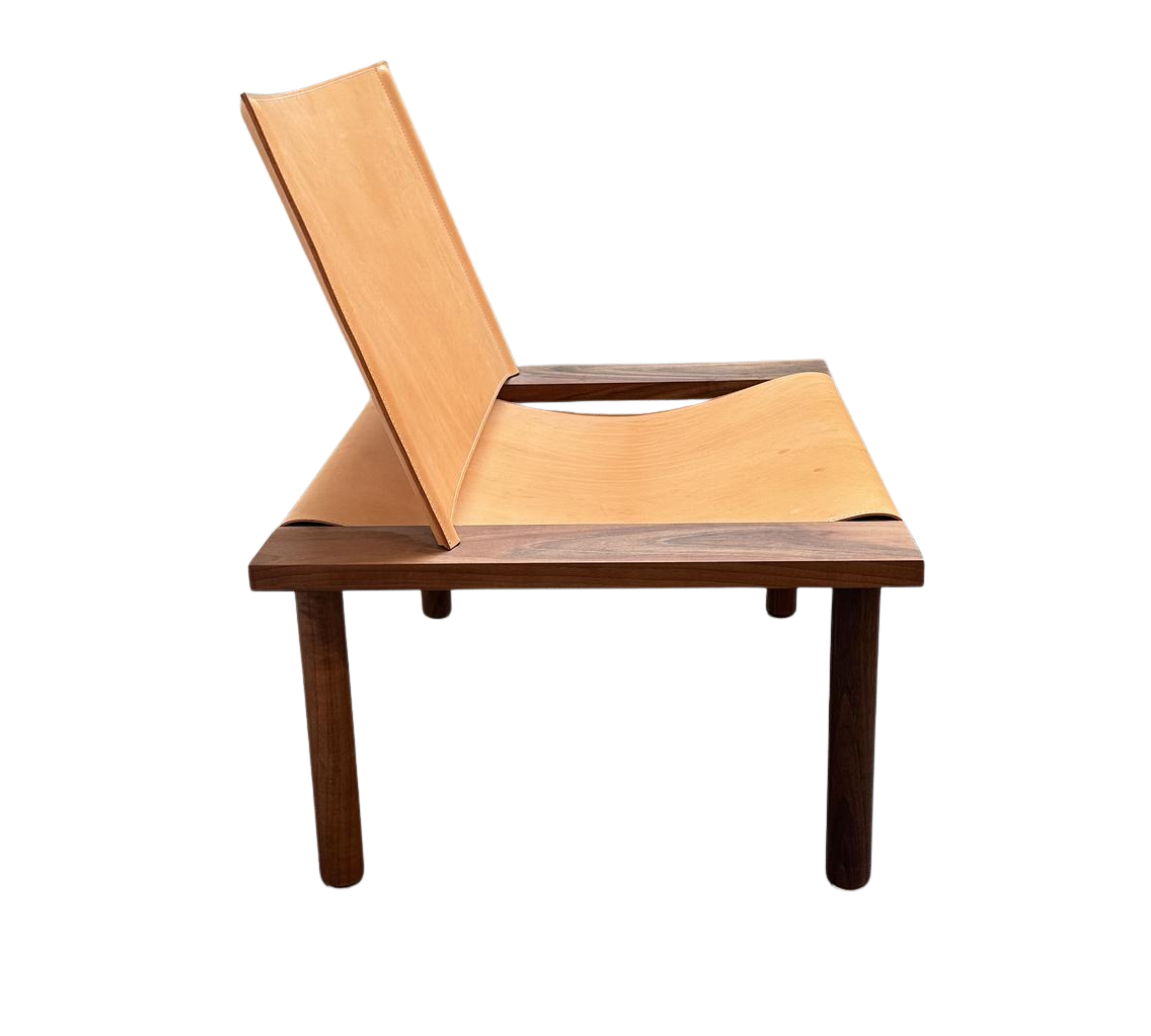 Ilma Sessel Leder Brandy Europäischer Nussbaum