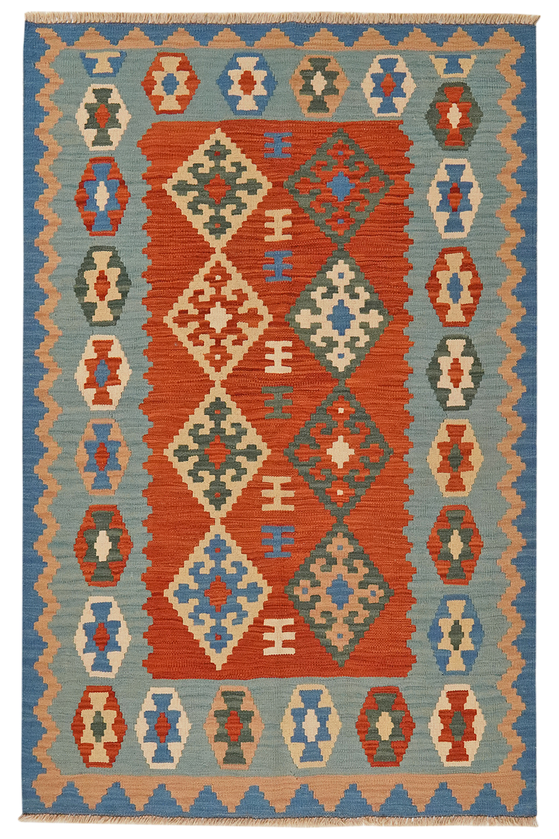 Kelim Gashgai Rug Wool Multicolored