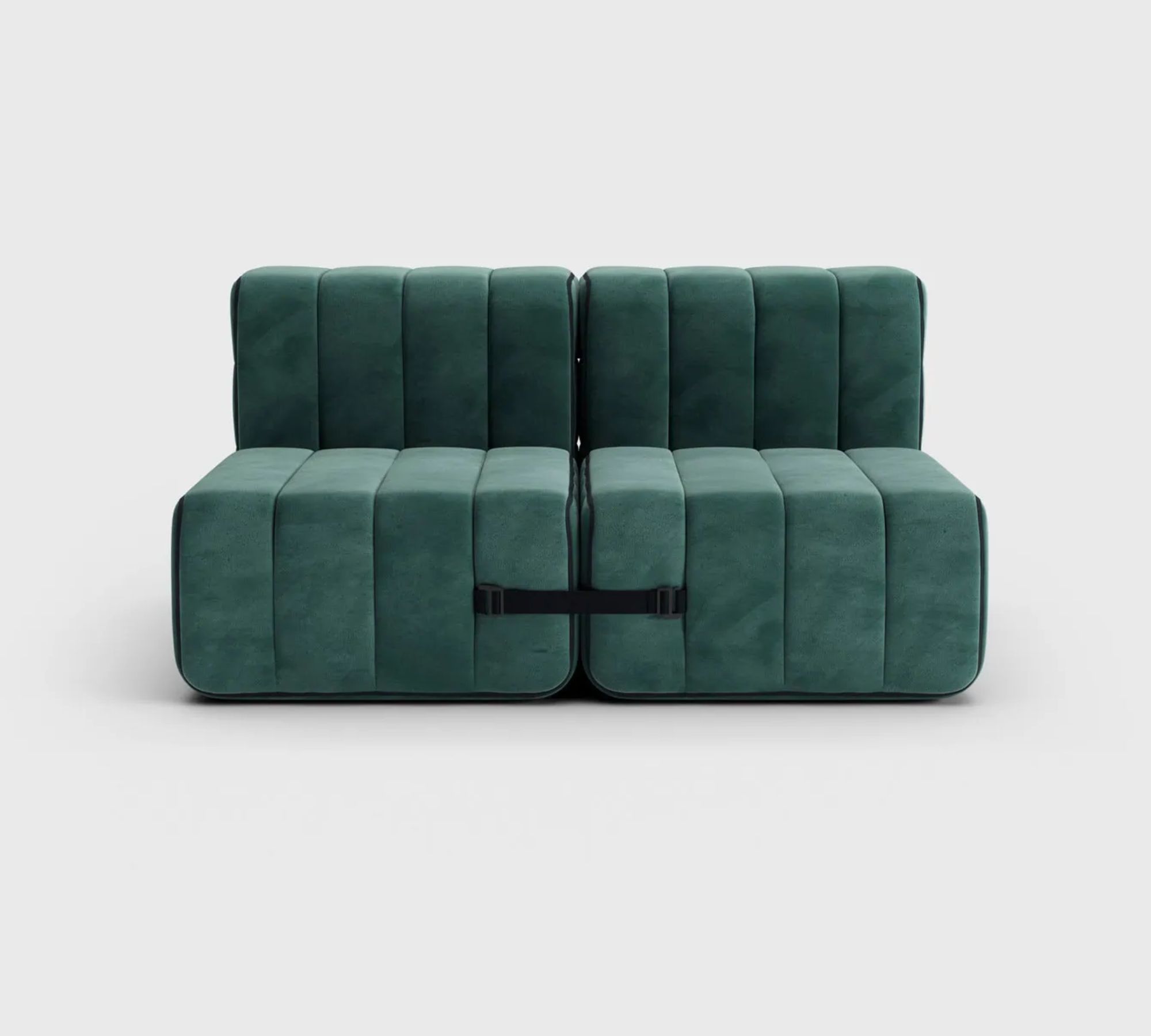 2-seater Modular Sofa System Curt Set of 4 Green