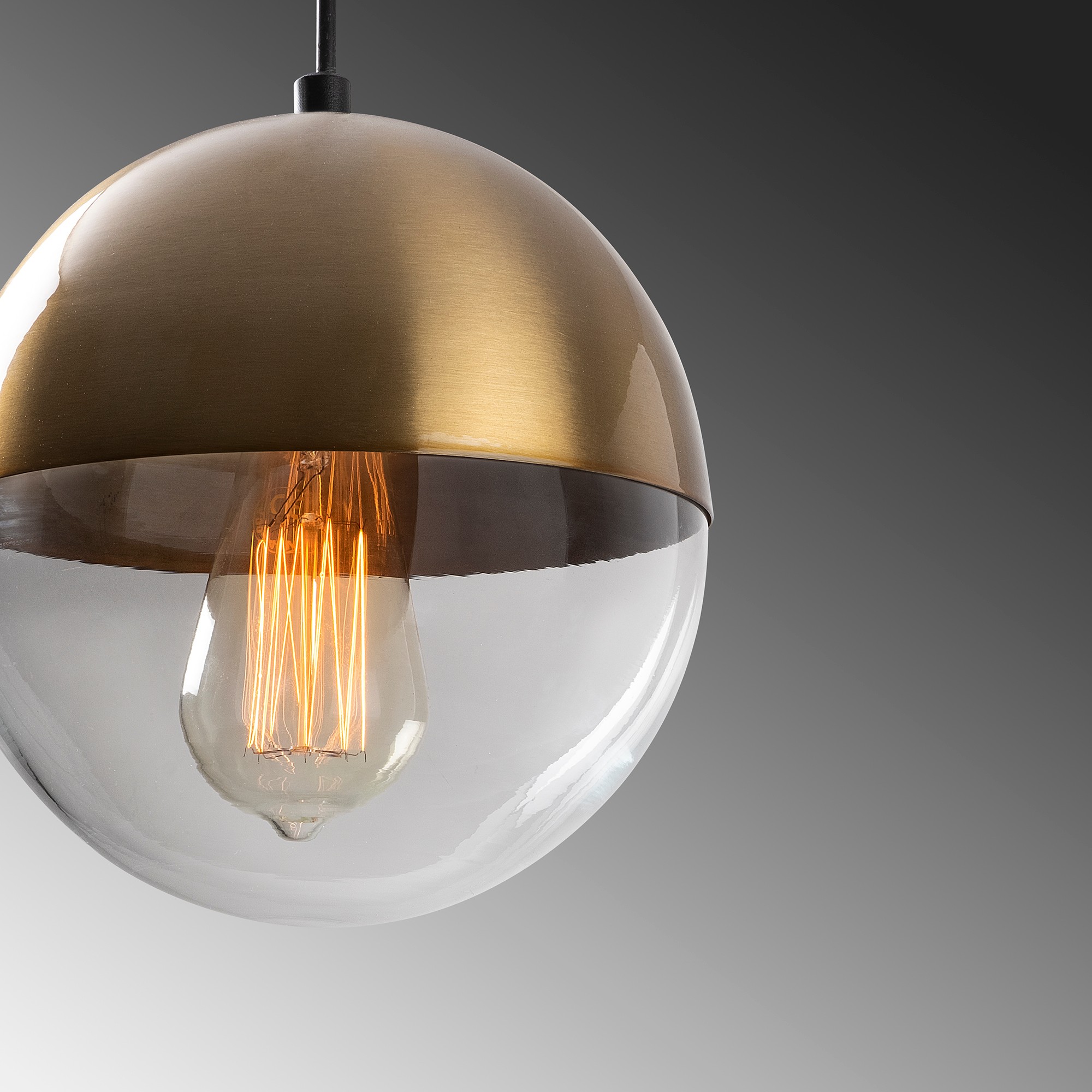 Bastos 2105 Hängelampe Metall Glas Gold