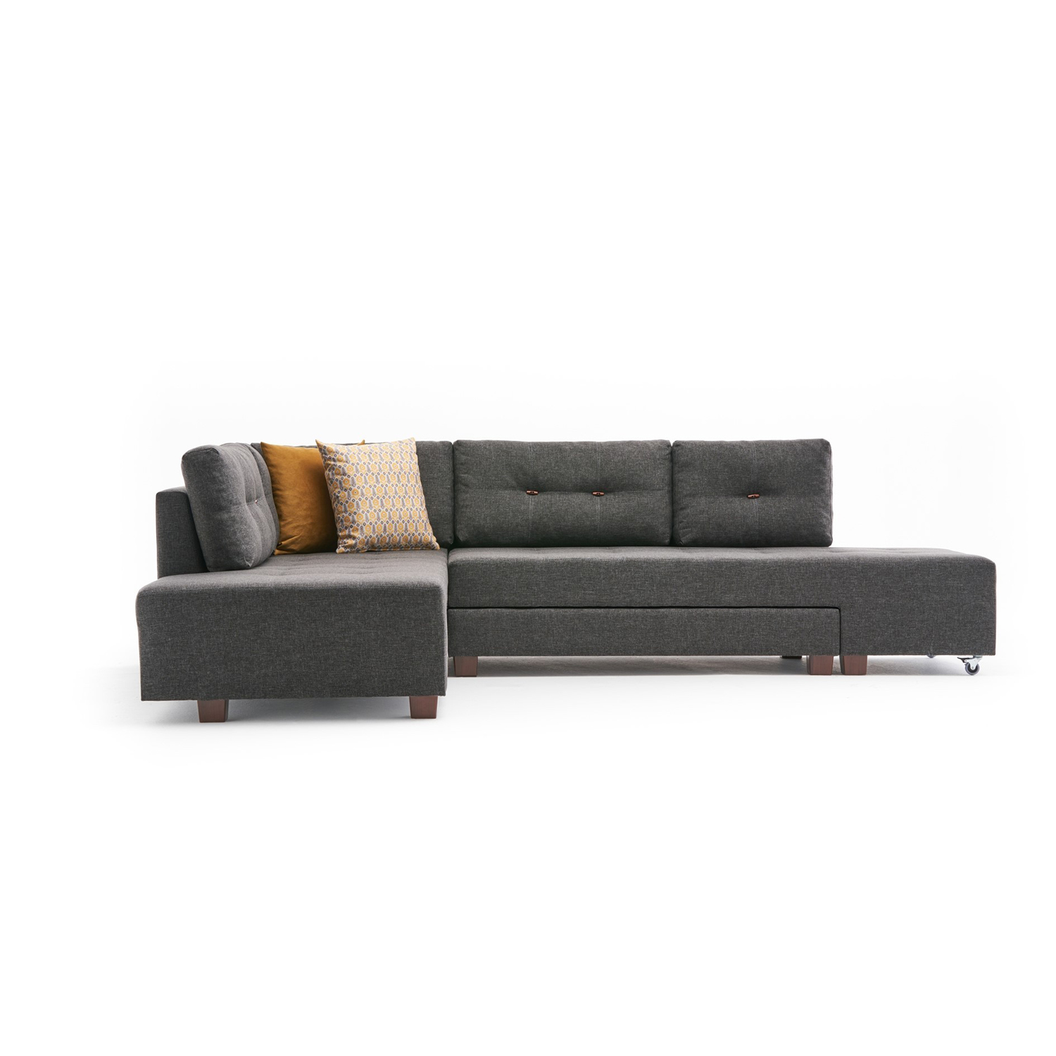 Manama Corner Sofa Bed Left - Anthracite