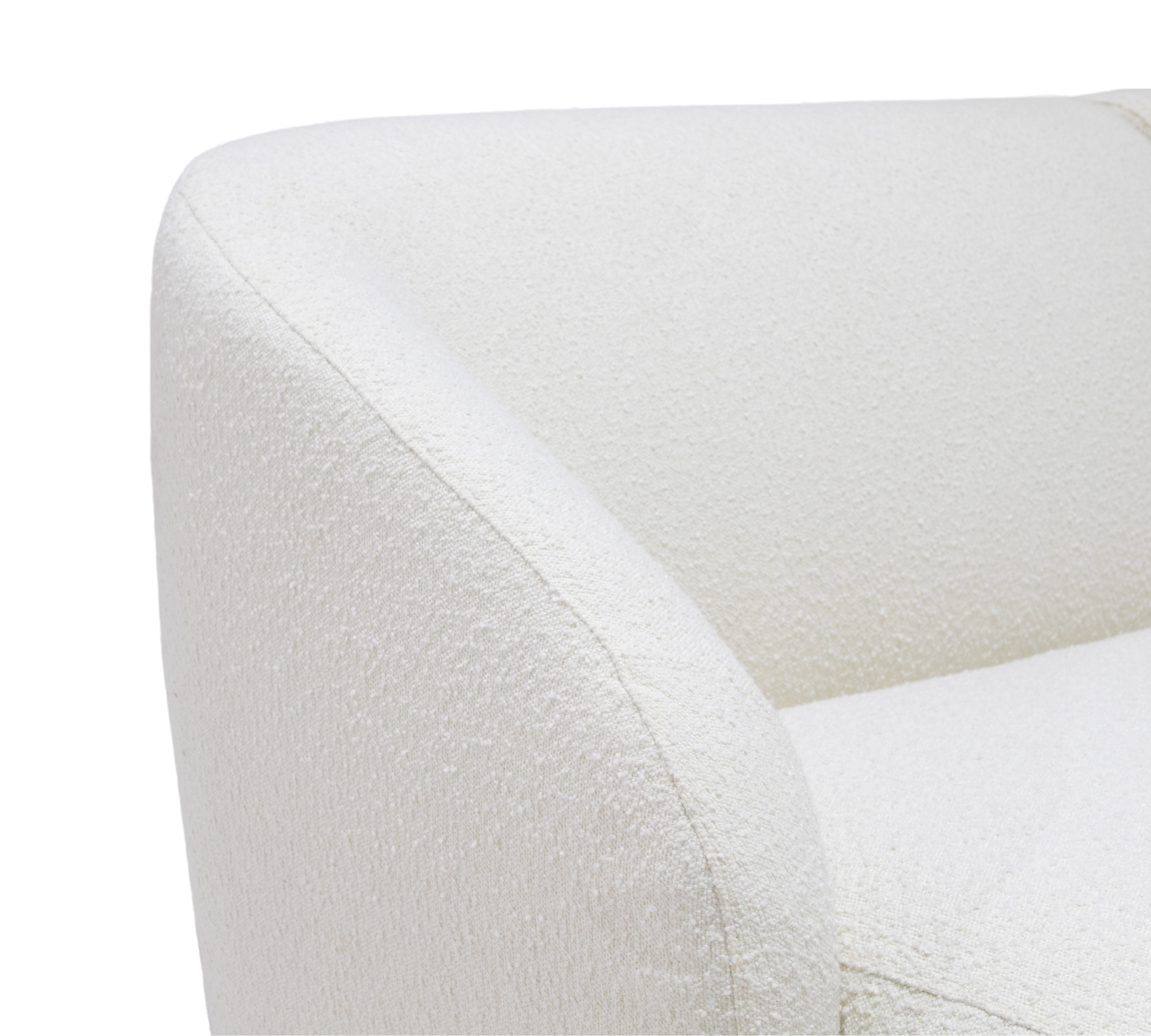 Blanca 3-Sitzer Sofa Récamiere Links Bouclé Off-White