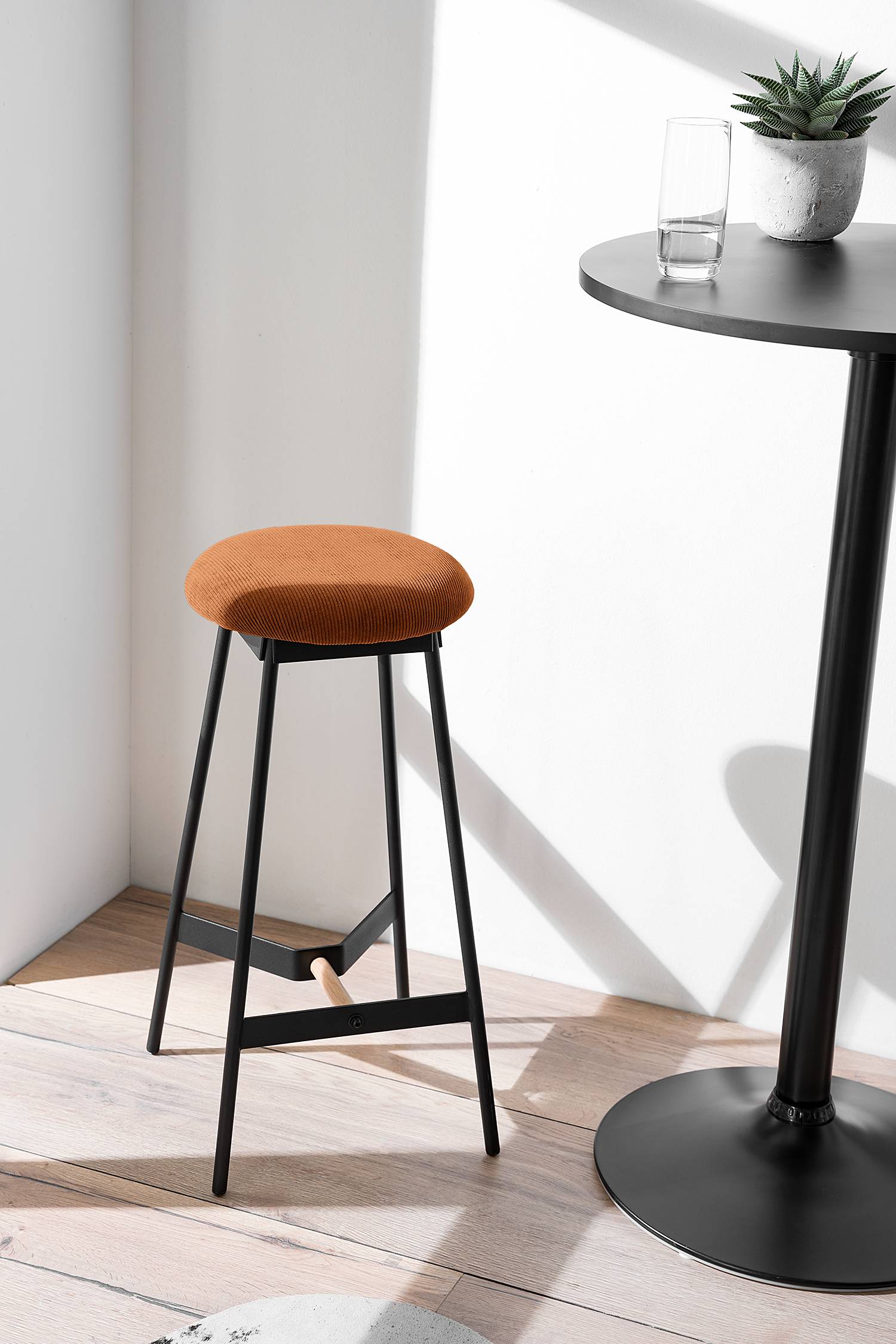 Barhocker Pirmil Cordstoff Rost