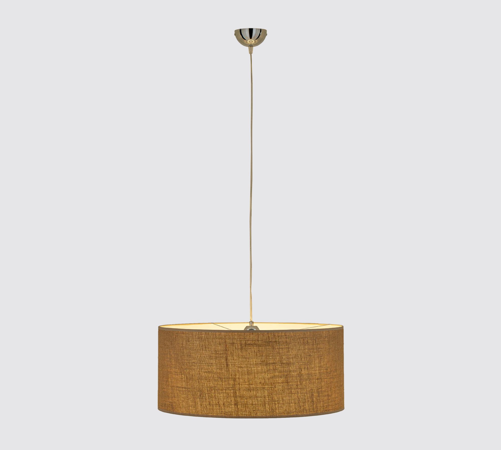 Leinen-Pendelleuchte Beige