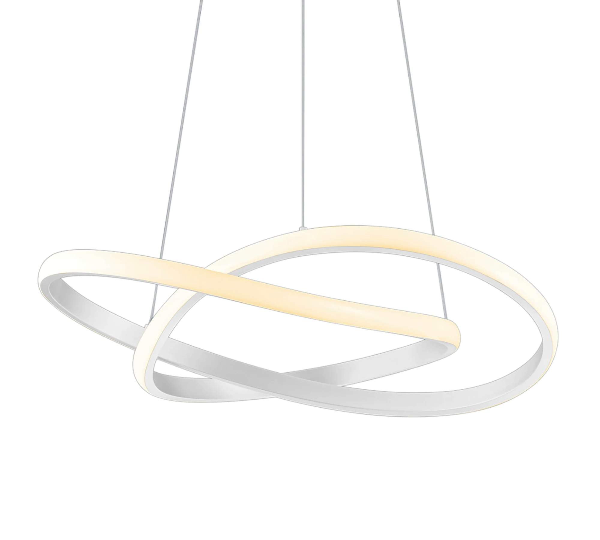 1-Flaming LED pendant light Polyethylene Aluminum White