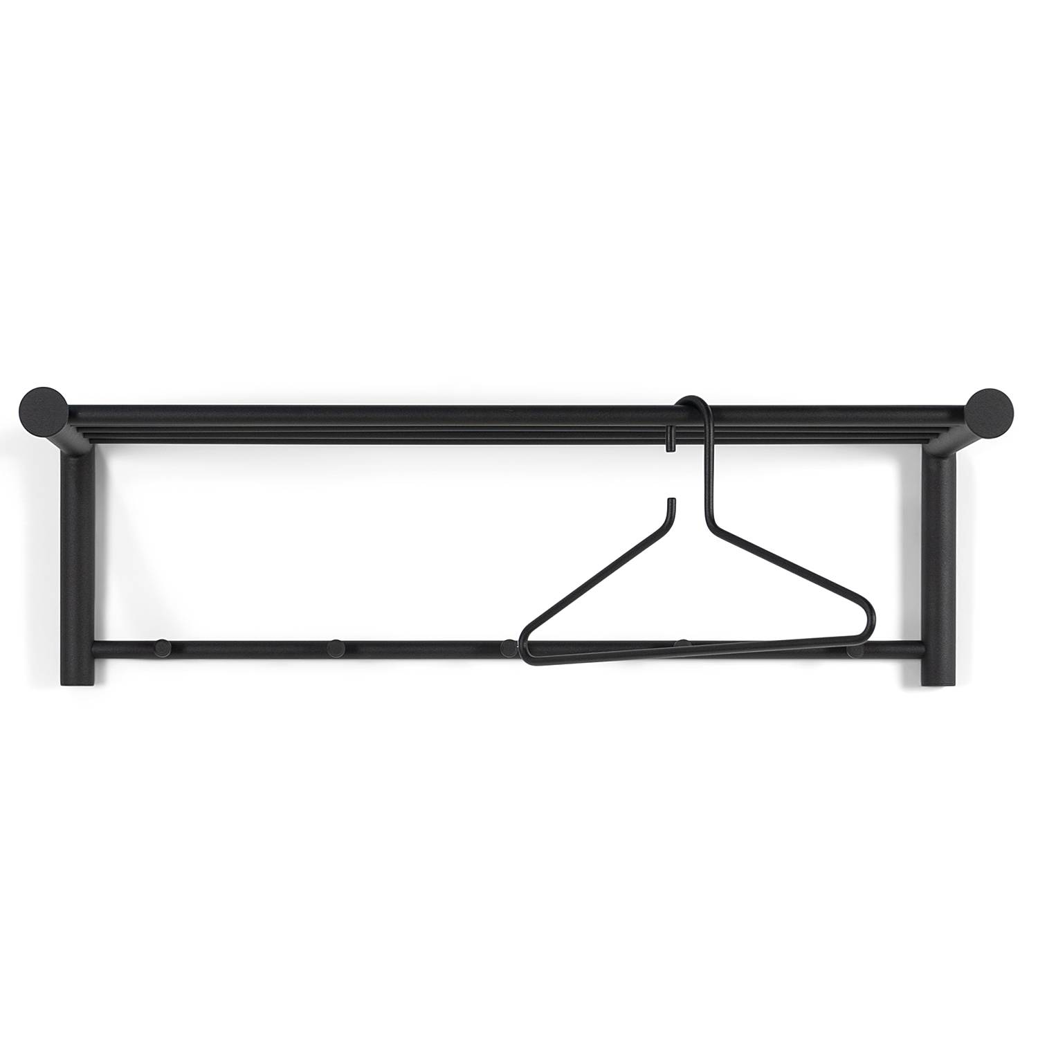 Wandgarderobe Sunol II Metall Schwarz