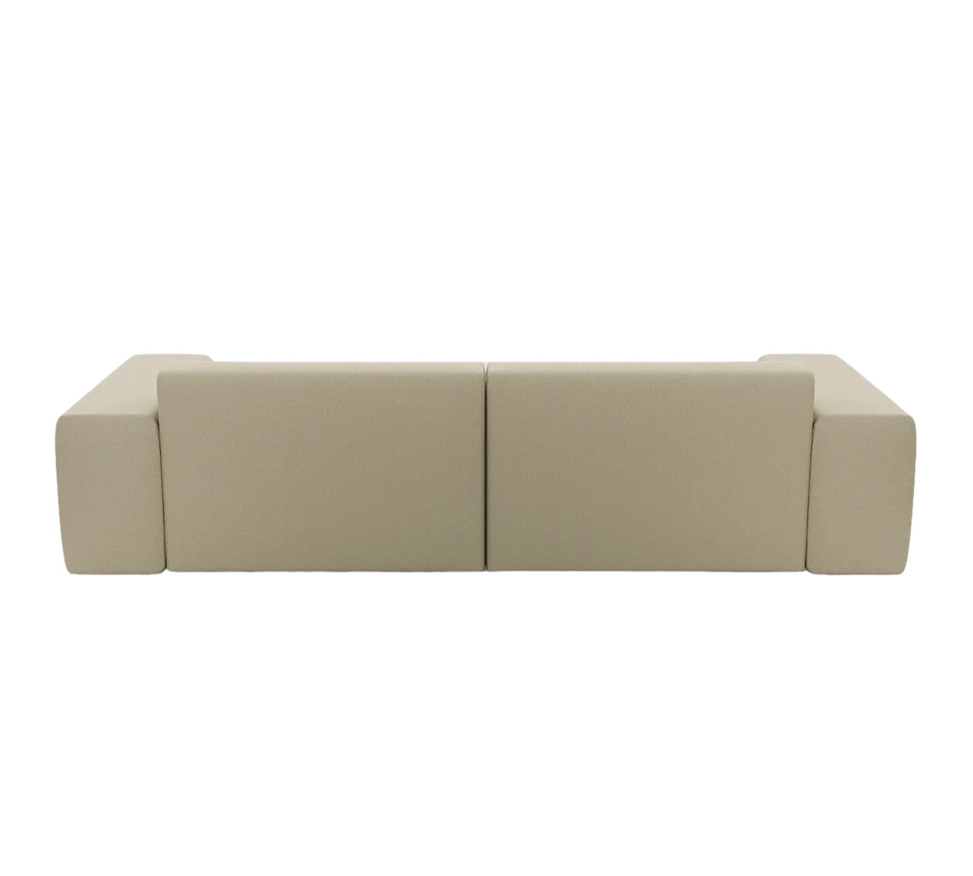 Pyllow Ecksofa Strukturstoff Cremebeige