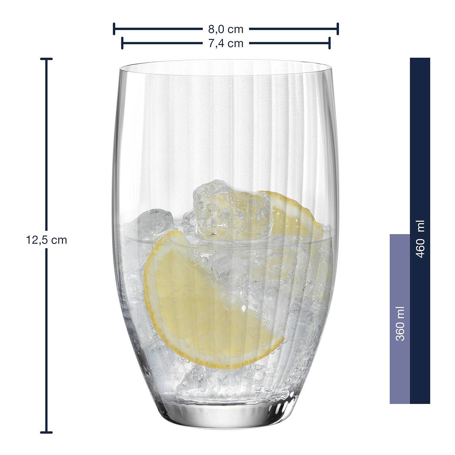 Poesia Drinking Glass Set of 6 Crystal Glass