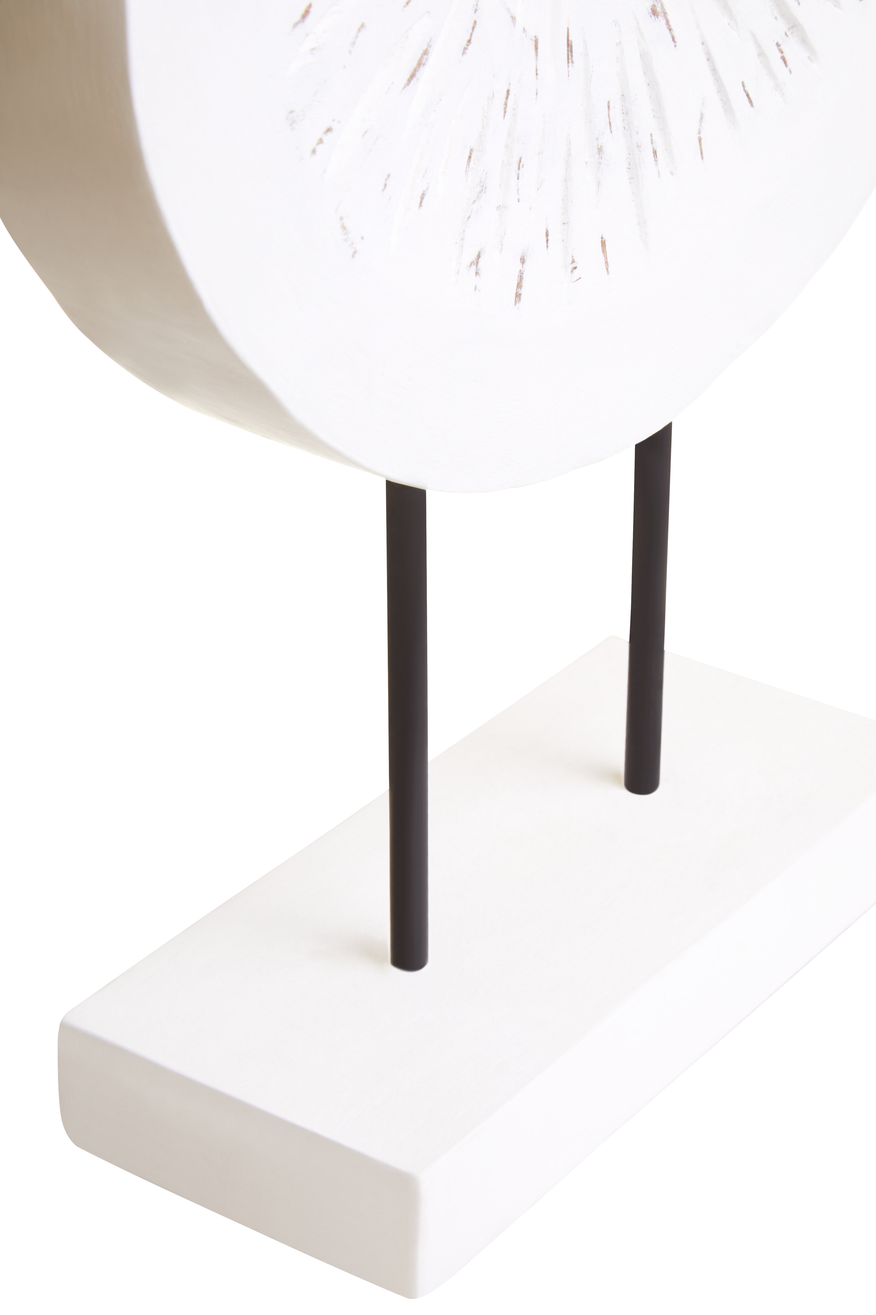 Fidel Kleine Distressed White Mangoholz Skulptur
