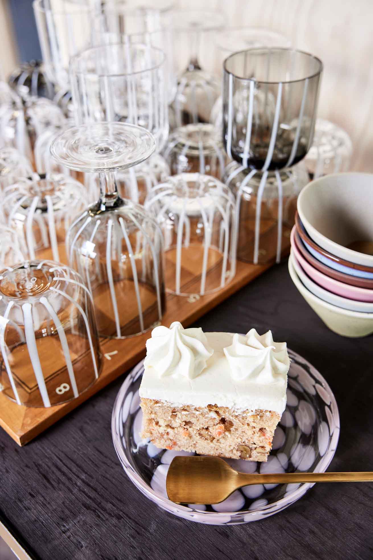 Jali Dessertteller Glas Braun Gefleckt