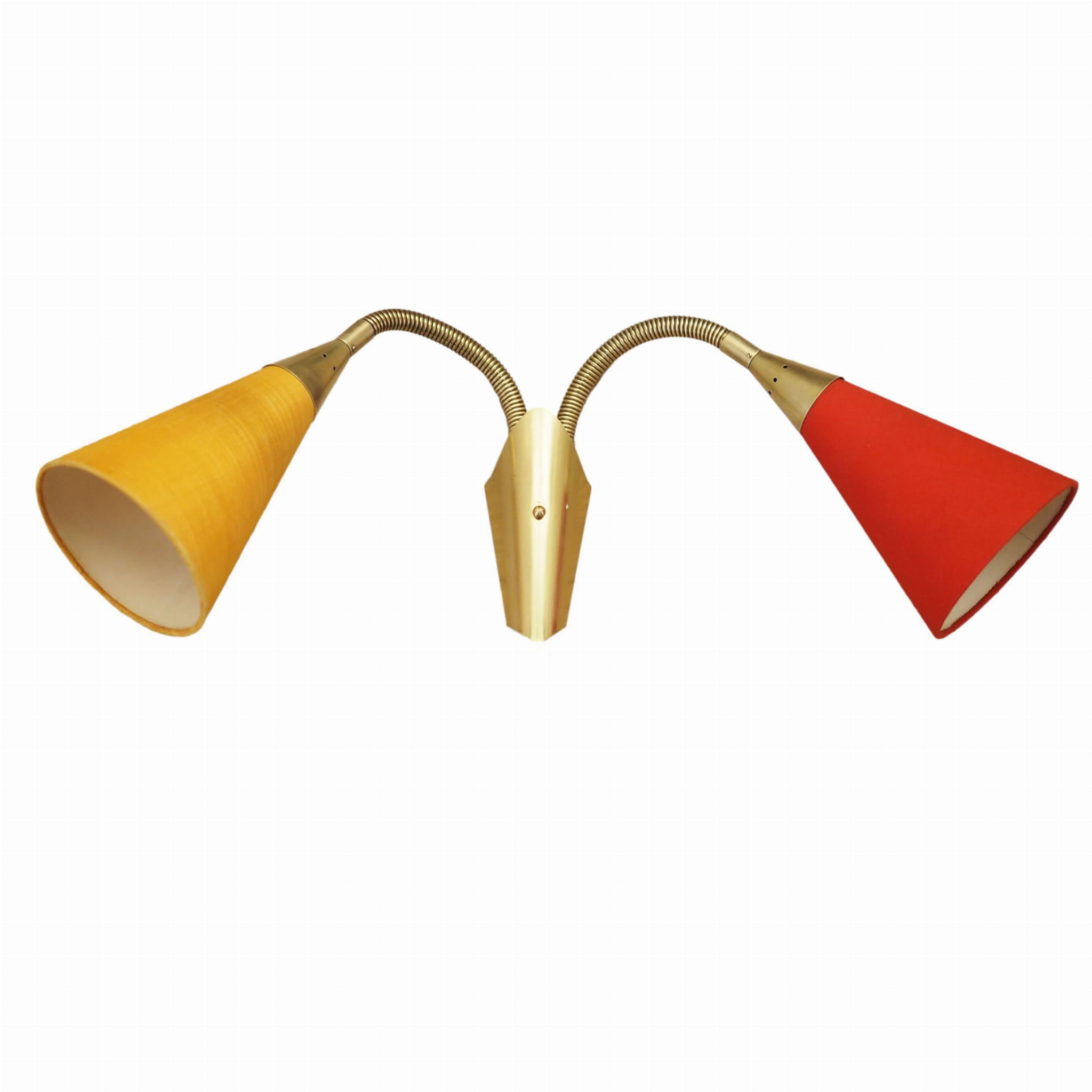 Vintage wall lamp metal textile multi-colored 1970s