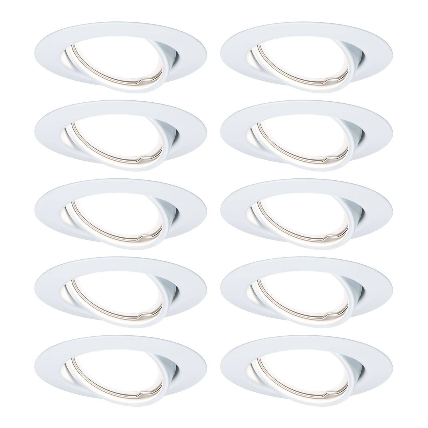 10x Einbauleuchte Weiß