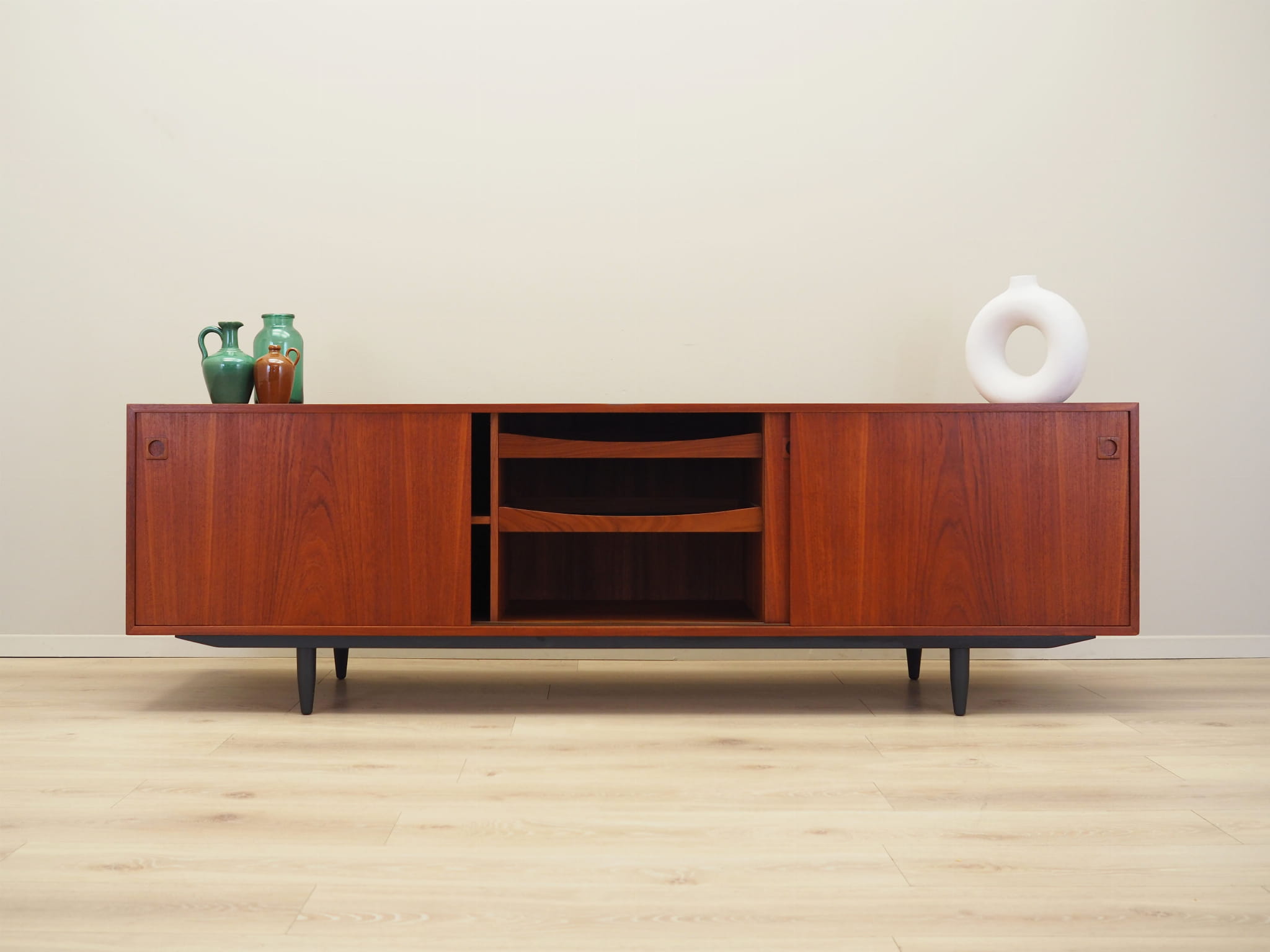 Vintage Sideboard Teakholz Braun 1970er Jahre