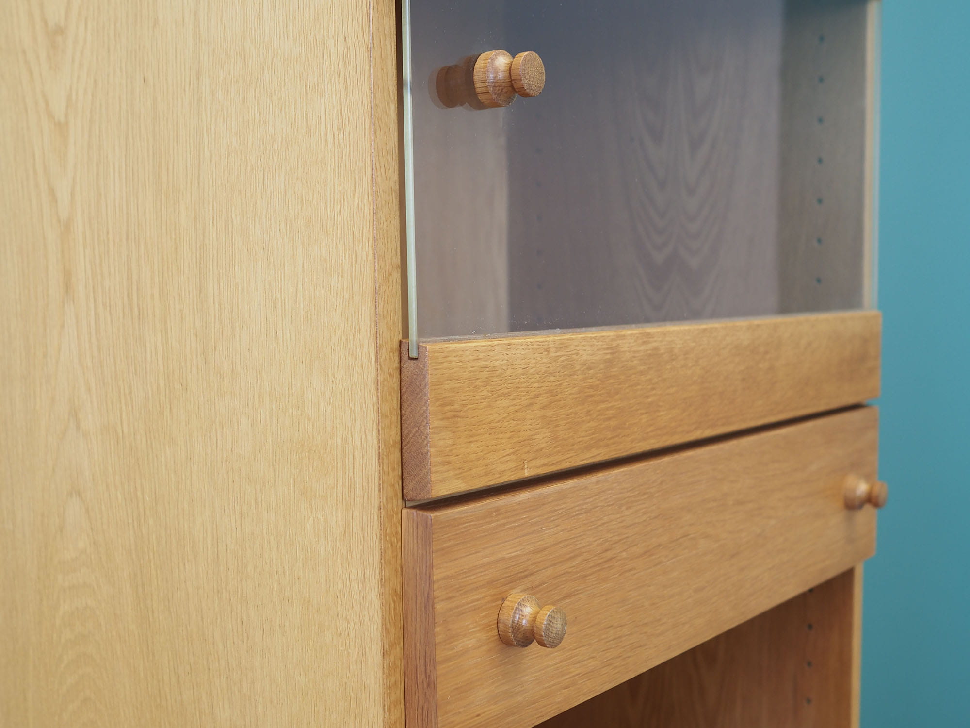Vintage Bookshelf Wood Beige 1970s