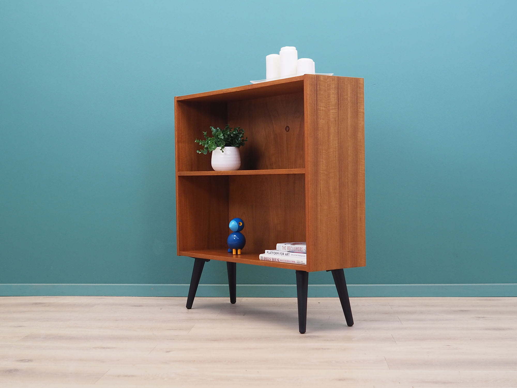 Vintage Bookshelf Teak Brown 1970s