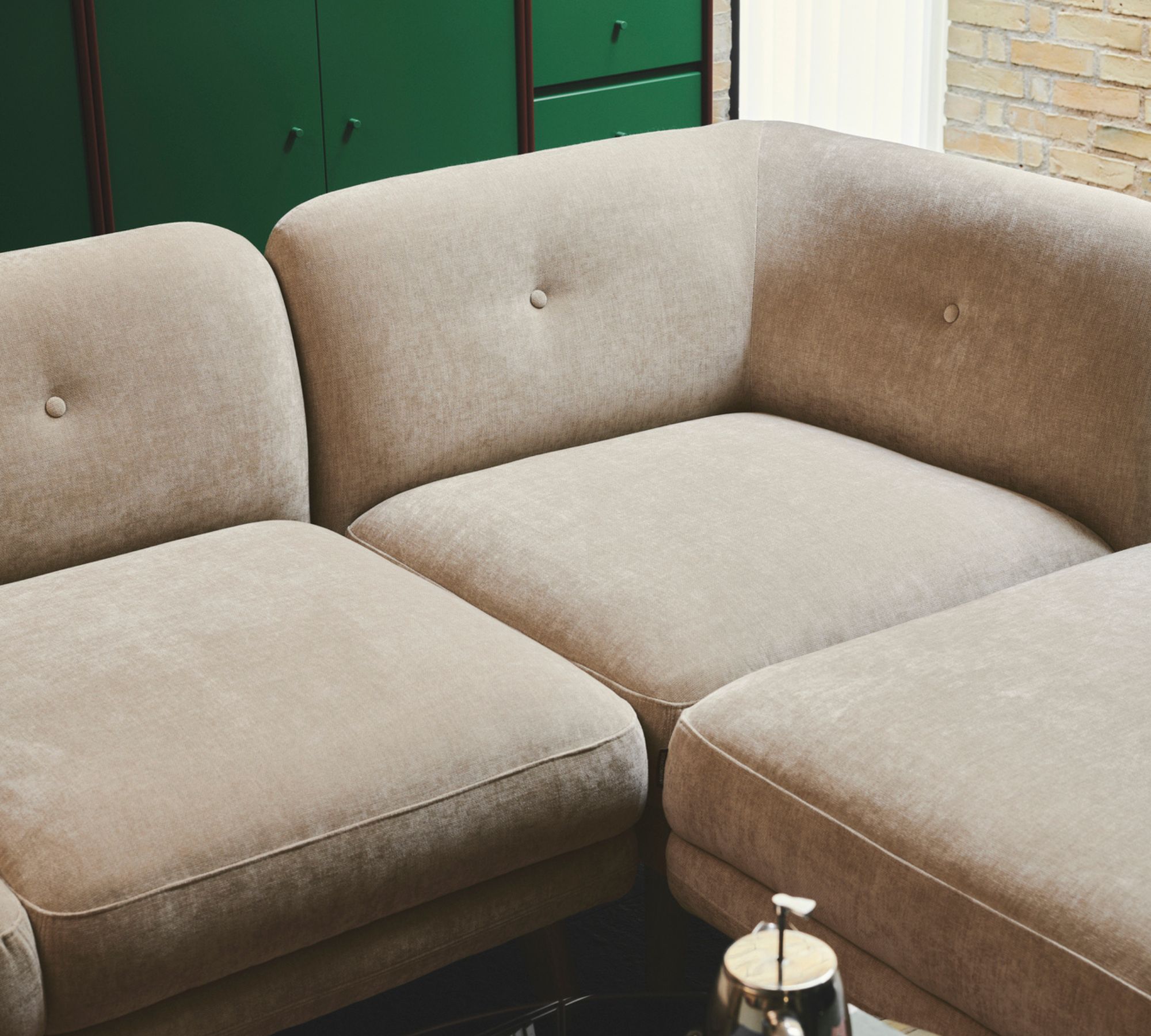 Alfred 1-seater corner module left Danny Cream