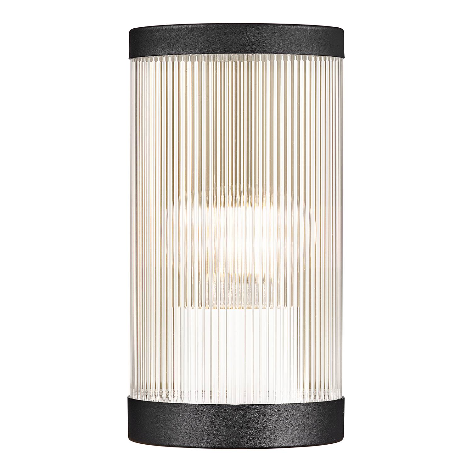 1-Flammig Wandleuchte Coupar Aluminium PVC Schwarz