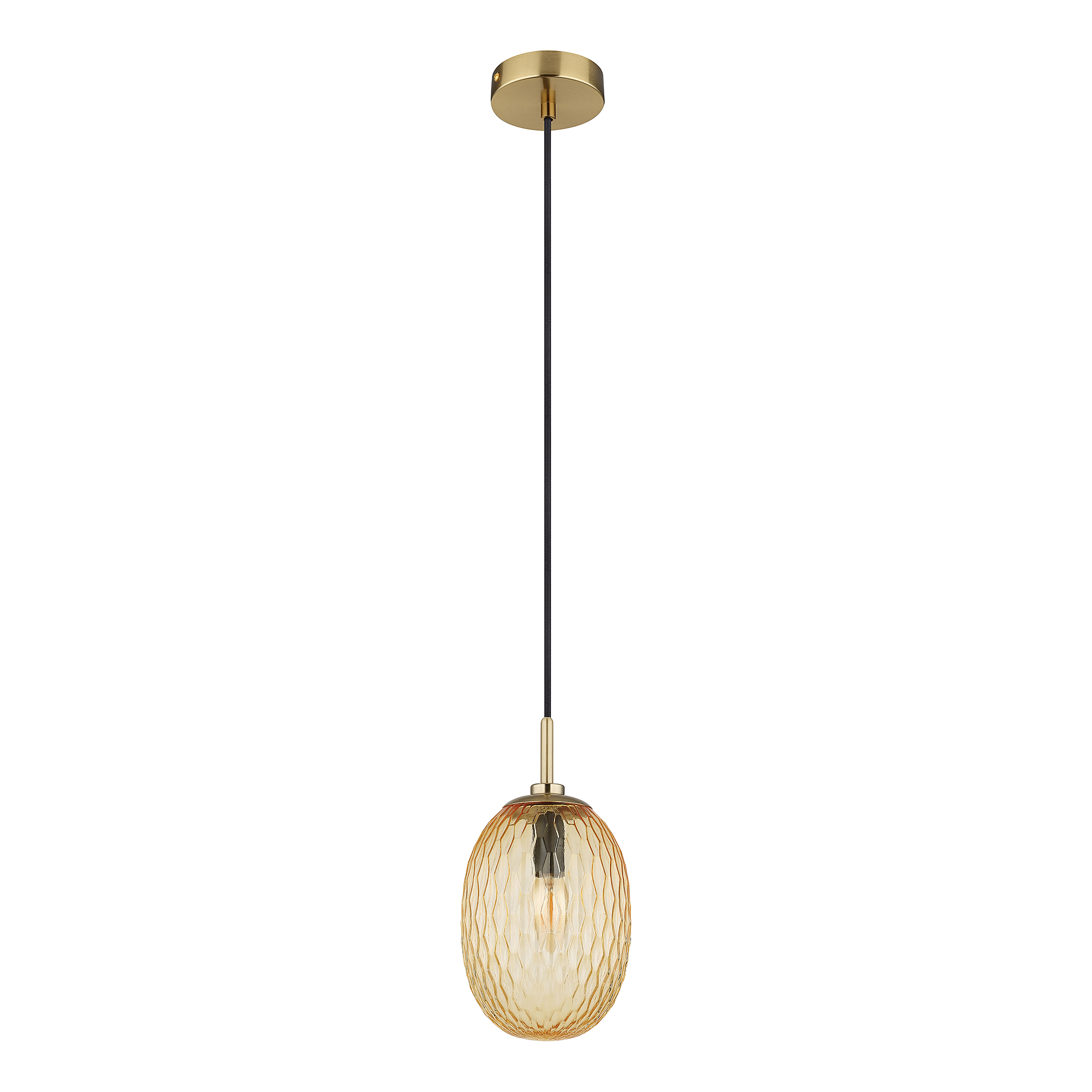 Pendelleuchte Devin Typ C Farbglas Eisen Beige