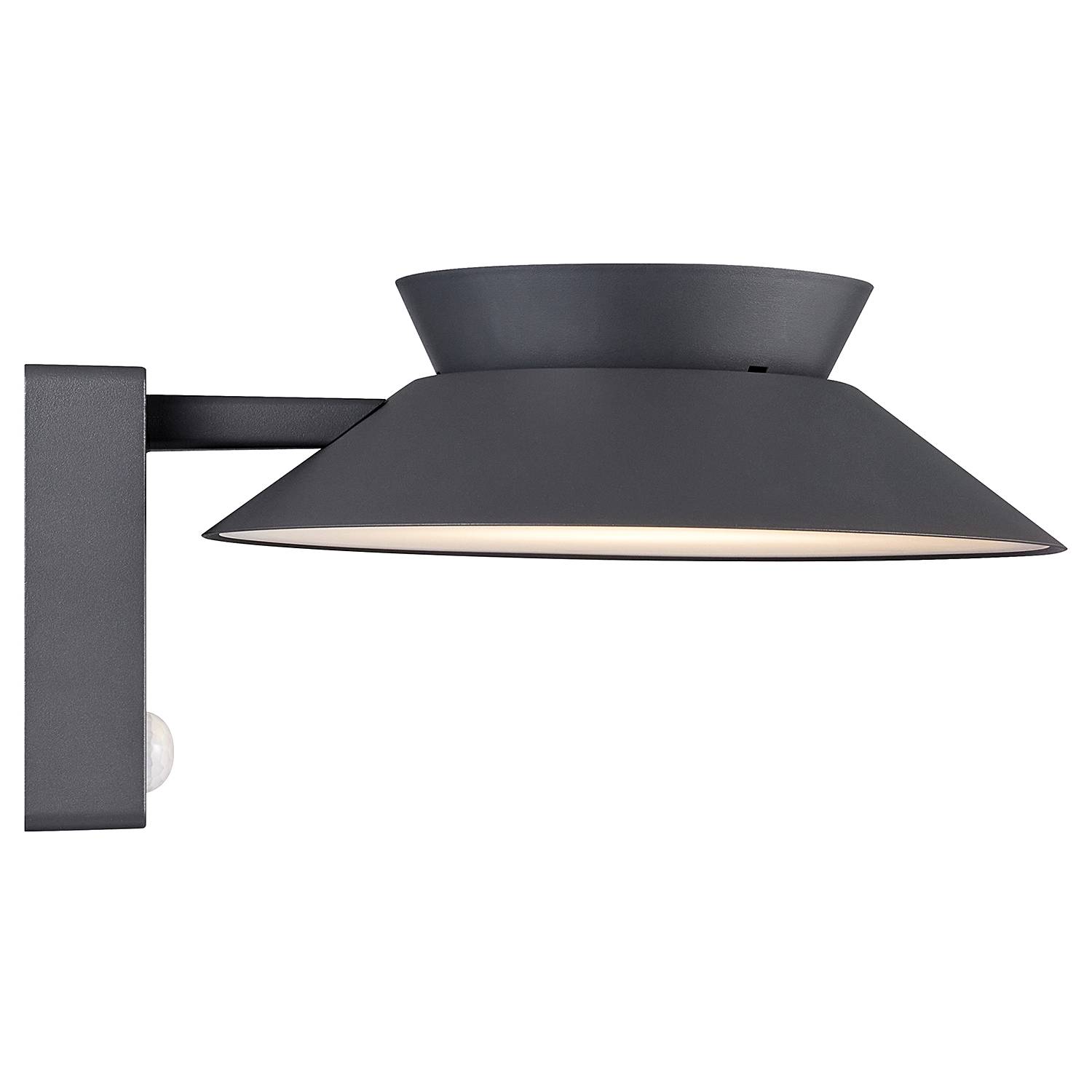 Solar-Wandleuchte Justina Aluminium Grau