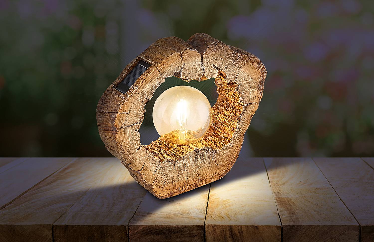 Solar Solarleuchte Acrylglas Braun