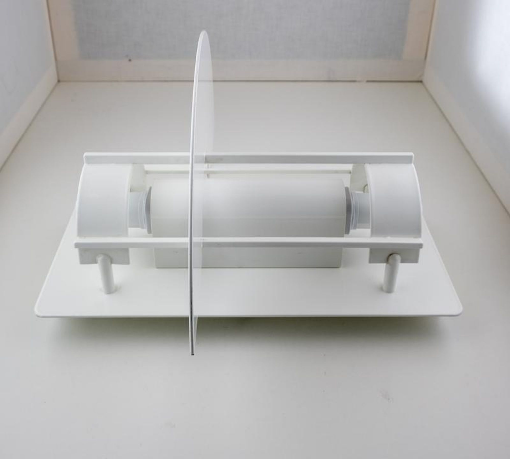 Vintage Saturn Wandleuchte von Joachim Lepper Weiß